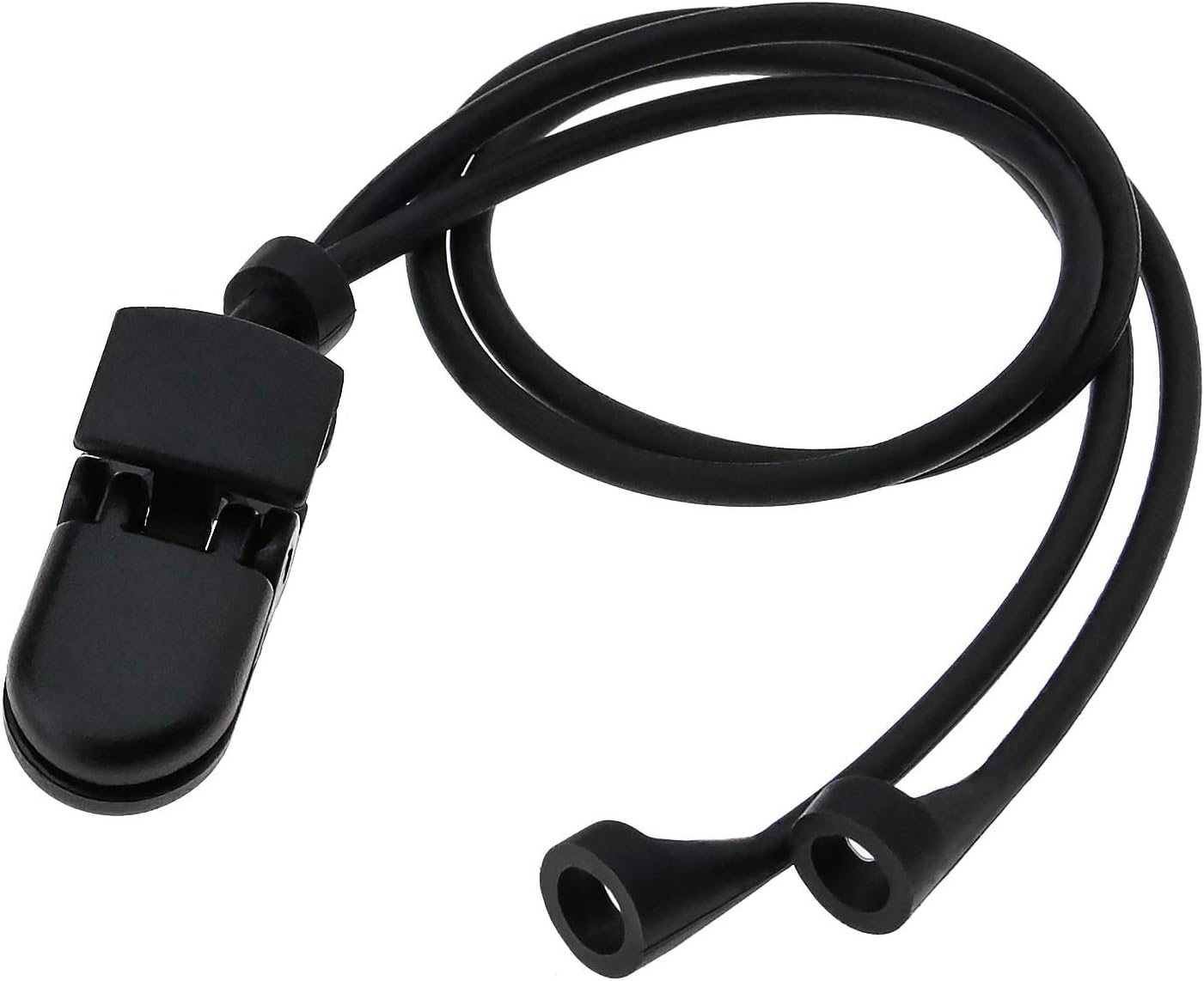 Emsea Hearing Aid Clip Holder Anti-Lost Lanyard Safety Retainer Retention Cord Protector Silicone Black for Adults Seniors Kids image number 2