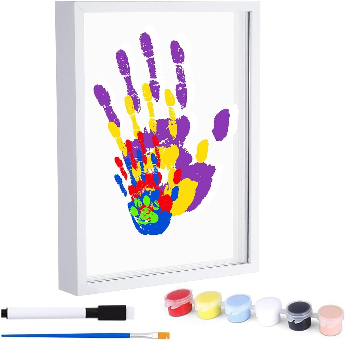 SYGELER Family Handprint Kit,Diy Handprint Kit and Hand Print Photo Frame for Family Keepsake,Personalized Hand Print Ornament,Perfect Gifts for New Mom, Baby, Parents, Grandparents image number 2