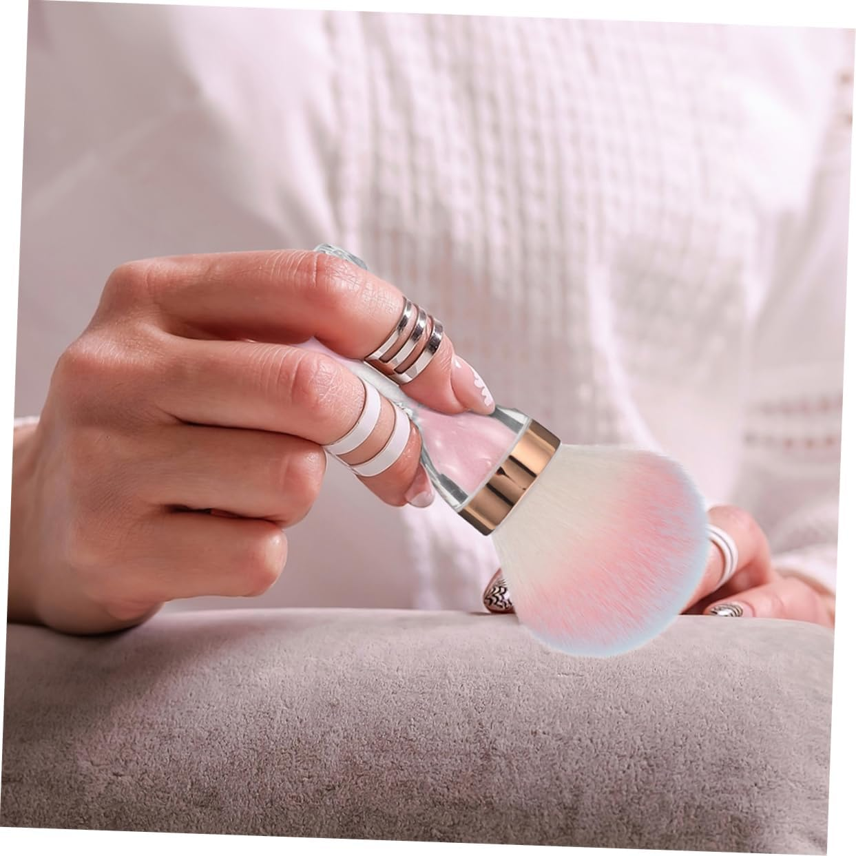 VICASKY 2Pcs Nail Scrubber Brush Hair Coloring Brush Hand Grip Nail Hairdressing Cleaning Tools