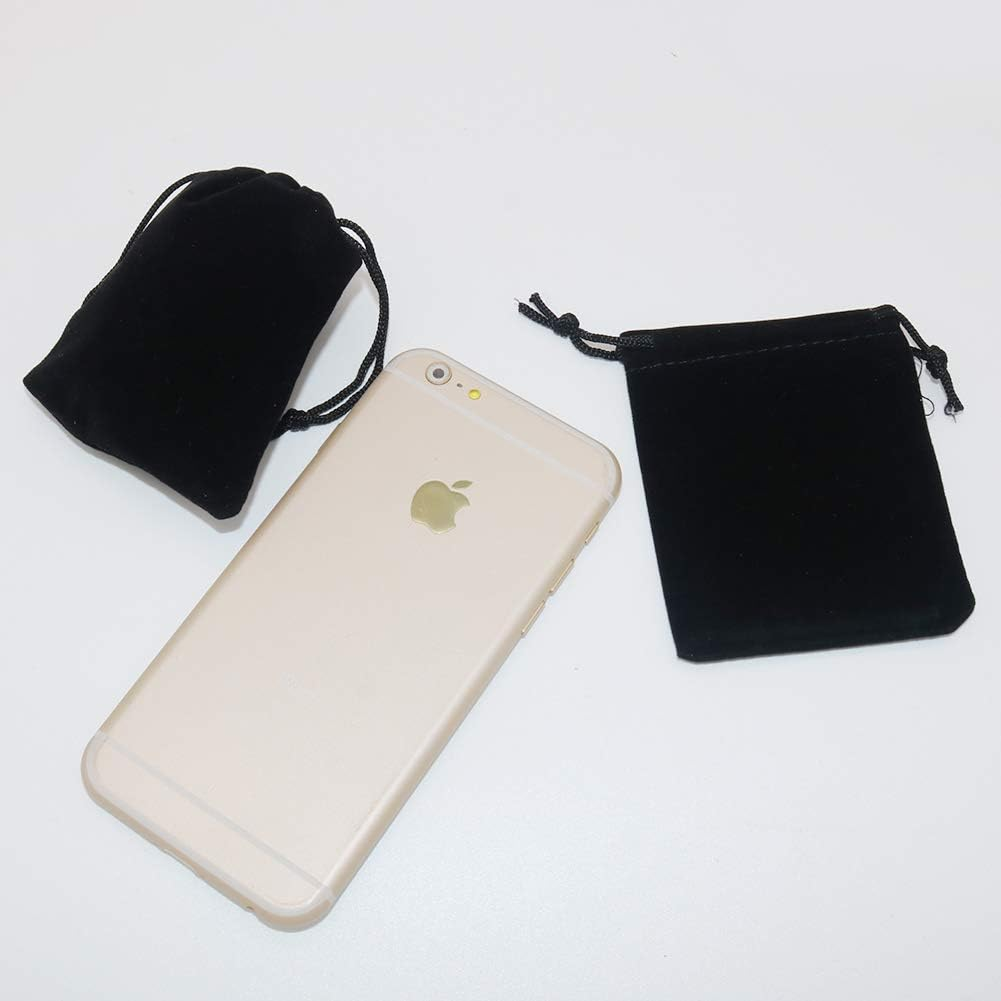 HRX Package Little Velvet Drawstring Pouches, 20Pcs Black Velvet Cloth Bags for Jewelry Small Gift (2.8" X 3.6") - Yellow image number 7