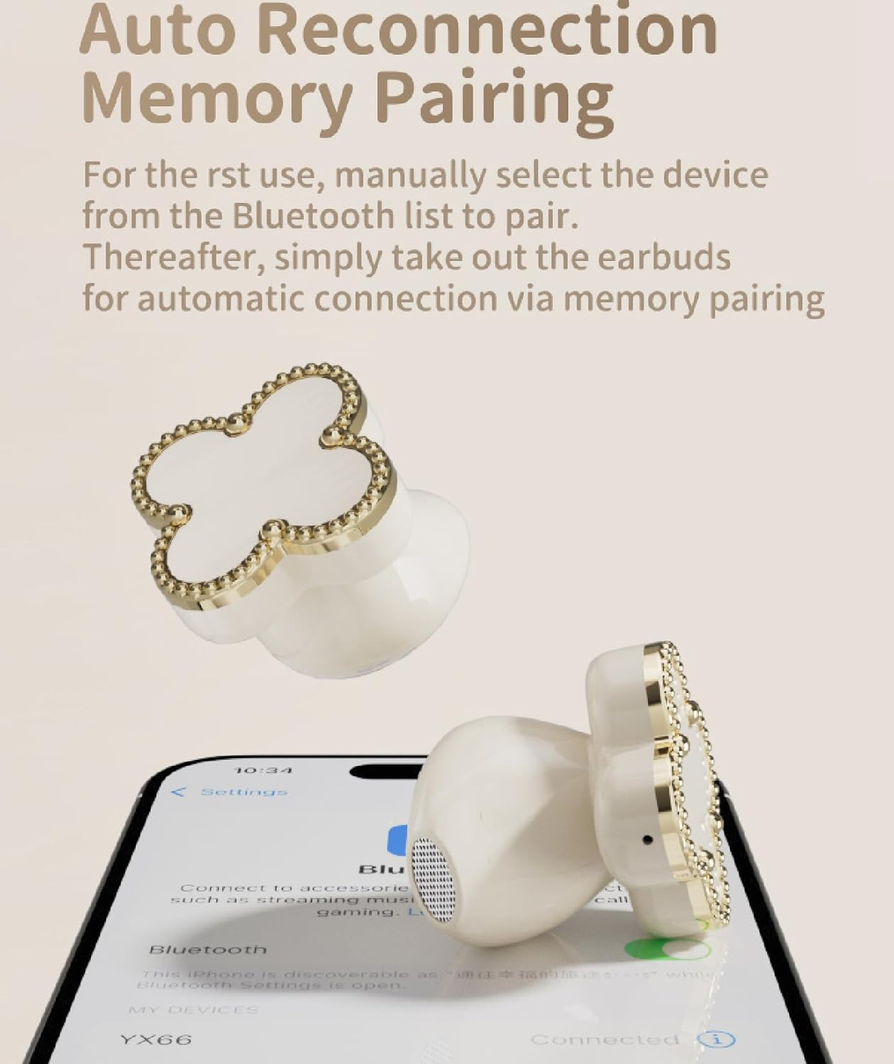 Women'S Wireless Earbuds Bluetooth in Ear Buds Light Weight Headphone, Noise Reduction, Fashionable Sports Earrings, Earrings and Headphones. Two Uses in One，Ports & Workouts for Women Gifts - Green image number 4