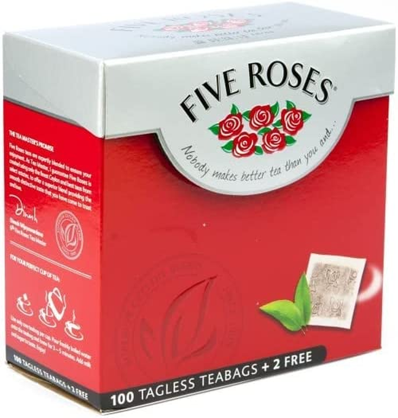 Five Roses Tagless 100 Tea Bags of 250 G