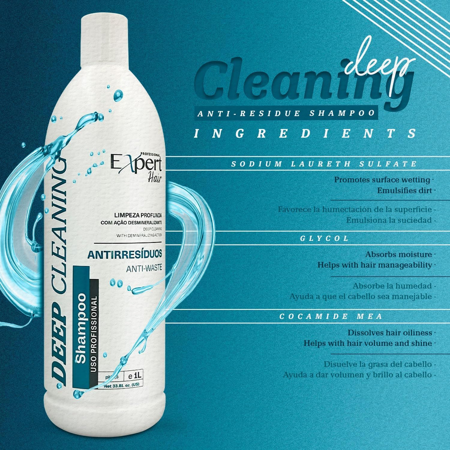 Bio Protein Organic -Formaldehyde-Free, Straightening- Keratina Para Alisar El Pelo, Keratina Organica Sin Formol Para Alisar El Pelo, anti Residue Shampoo Set for All Hair Types image number 5