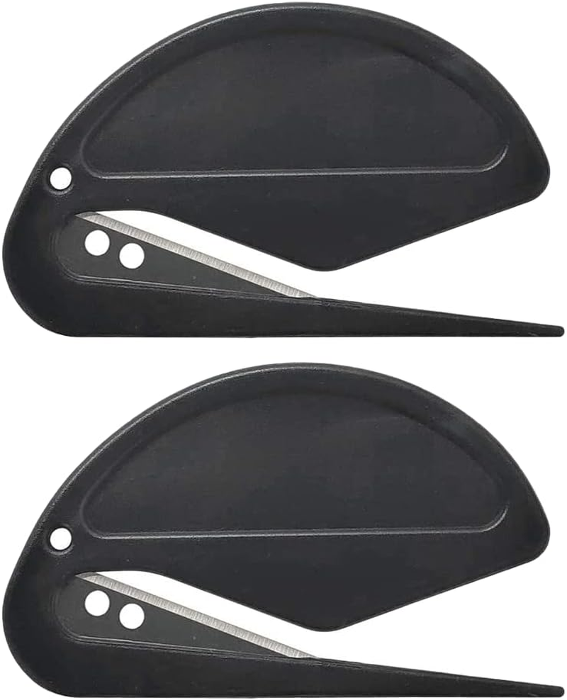 2Pcs Pure Black Letter Opener, Envelope Cutter, Paper Cutter (Black) image number 4