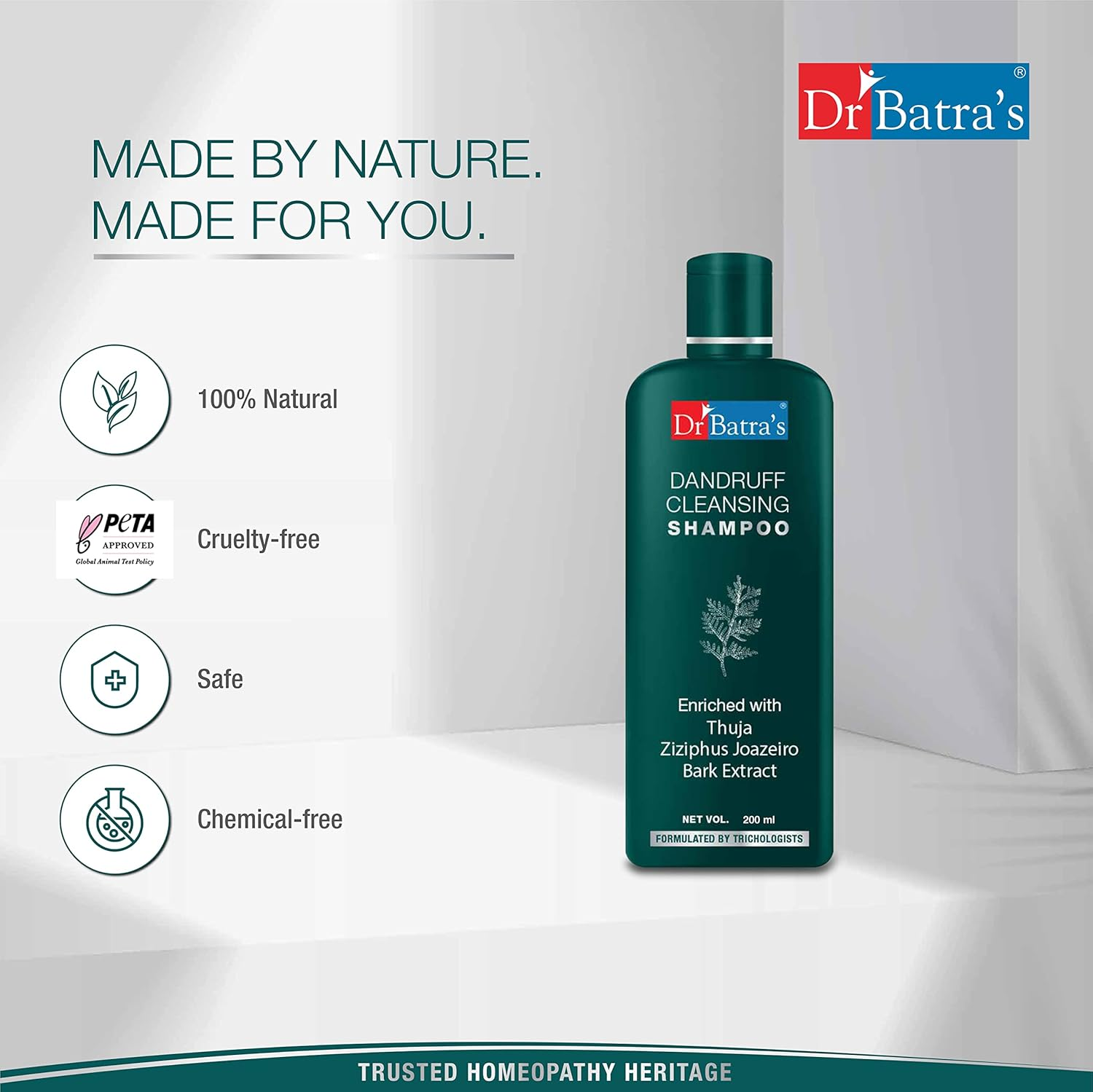 Dr Batra'S Dandruff Cleansing Shampoo Enriched with Thuja for Silky Hair 200Ml by Dr Dry