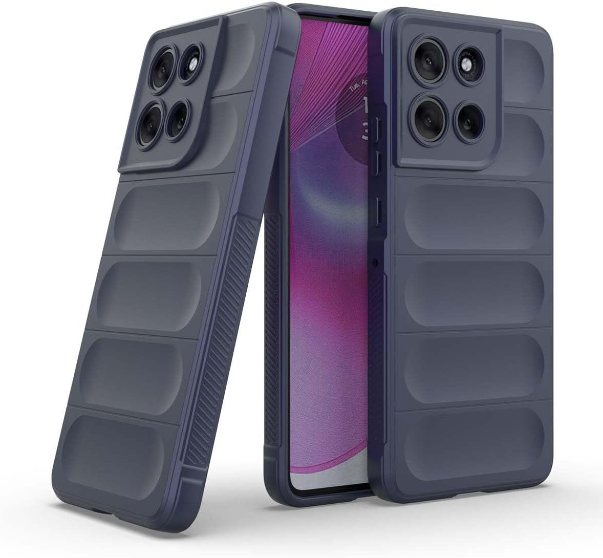 GOKEN Case for Motorola Moto G86 Power, Flexible Soft Silicone Cover with Anti-Slip Grip, Shockproof Protection, and Sleek Pure Colour Design -Dark Blue