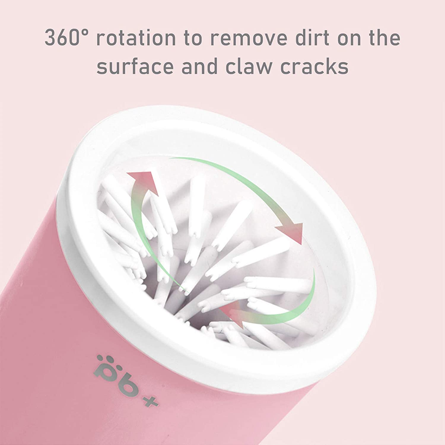 Dog Paw Cleaner, Dog Paw Washer, Paw Buddy Muddy Paw Cleaner, 360 &deg; Rotation Pet Foot Cleaner Silicone Brush Cup for Small Medium Large Breed Dogs/Cats (Blue M) - Blue image number 2