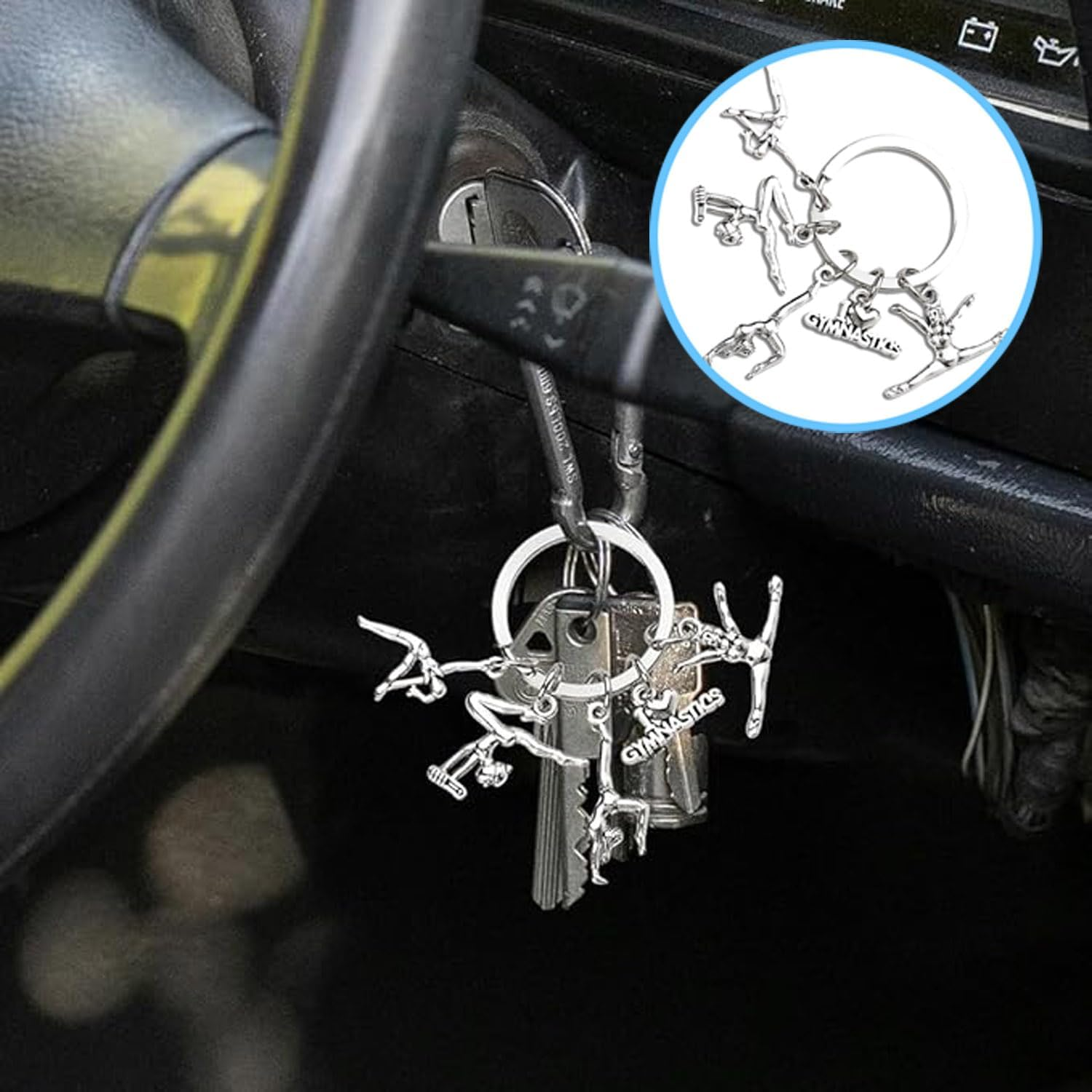 Amaezorx 1 Pcs Gymnastics Keychain Gift Set - Perfect for Gymnasts, Coaches & Graduates - Birthday Graduation Presents for Daughter, Granddaughter, Sister & Niece image number 2