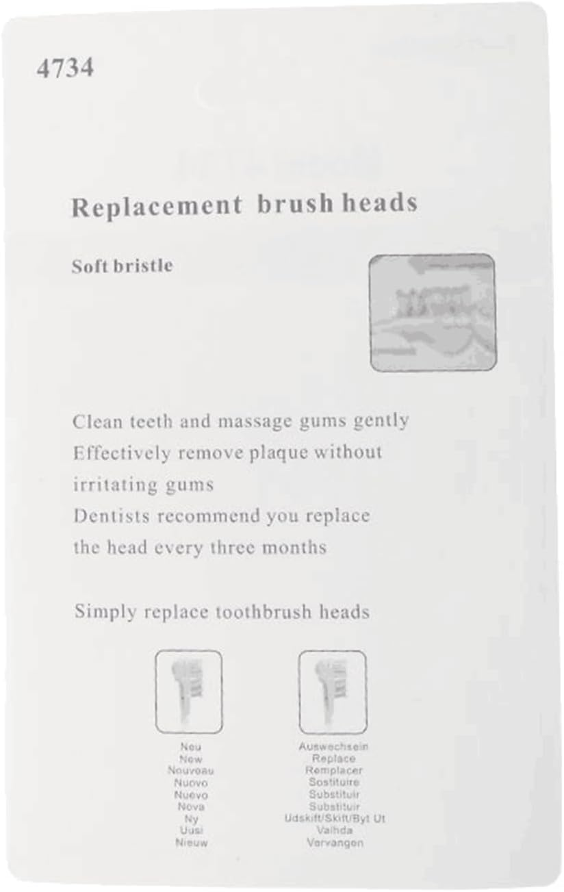 4 Pcs Electric Toothbrush Replacement Heads Sensitive Dual Clean Rotating Sets Fit for Braun Oral B Cross Action Power 4732 3733 4734 (4) image number 3