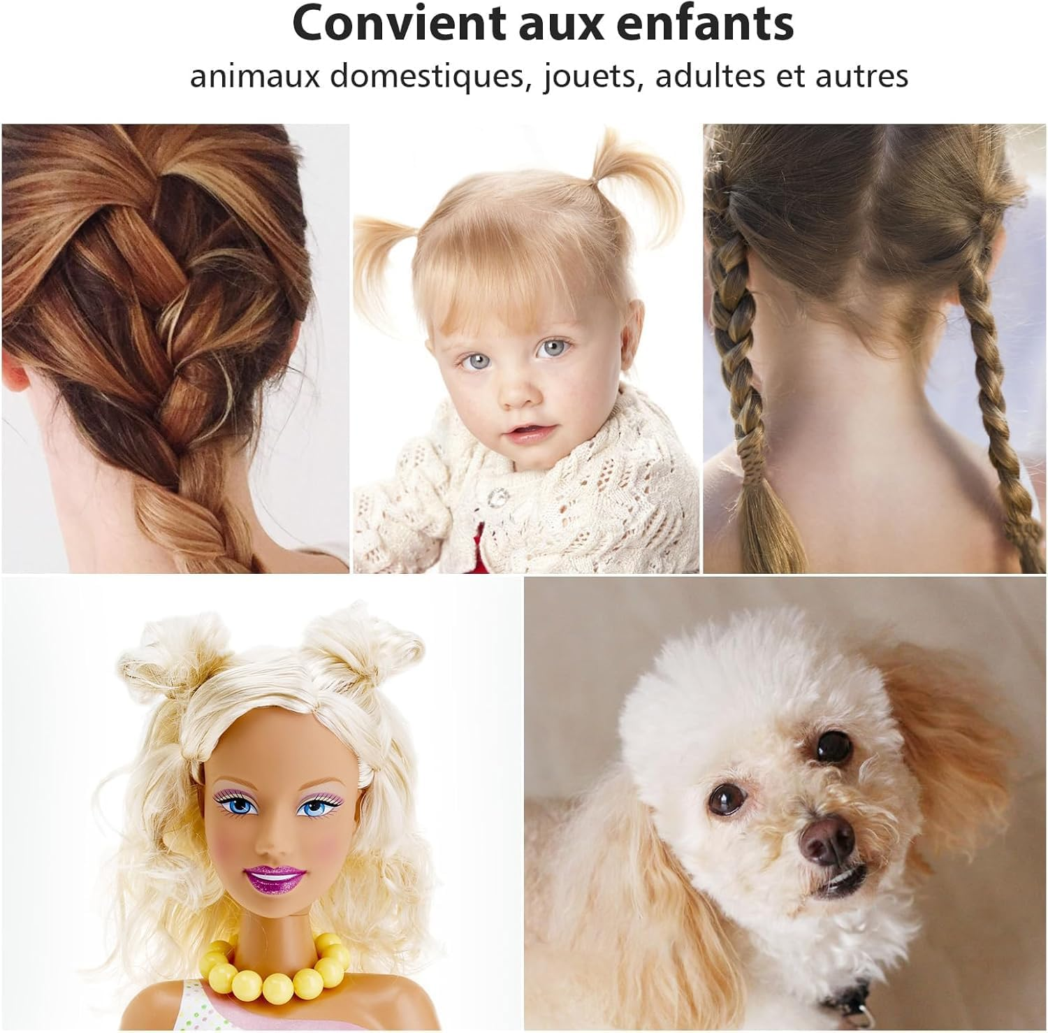 Pack of 1500 Mini Small Hair Bobbles Rubber Bands Elastic Scrunchies for Women Girls Men (Black)