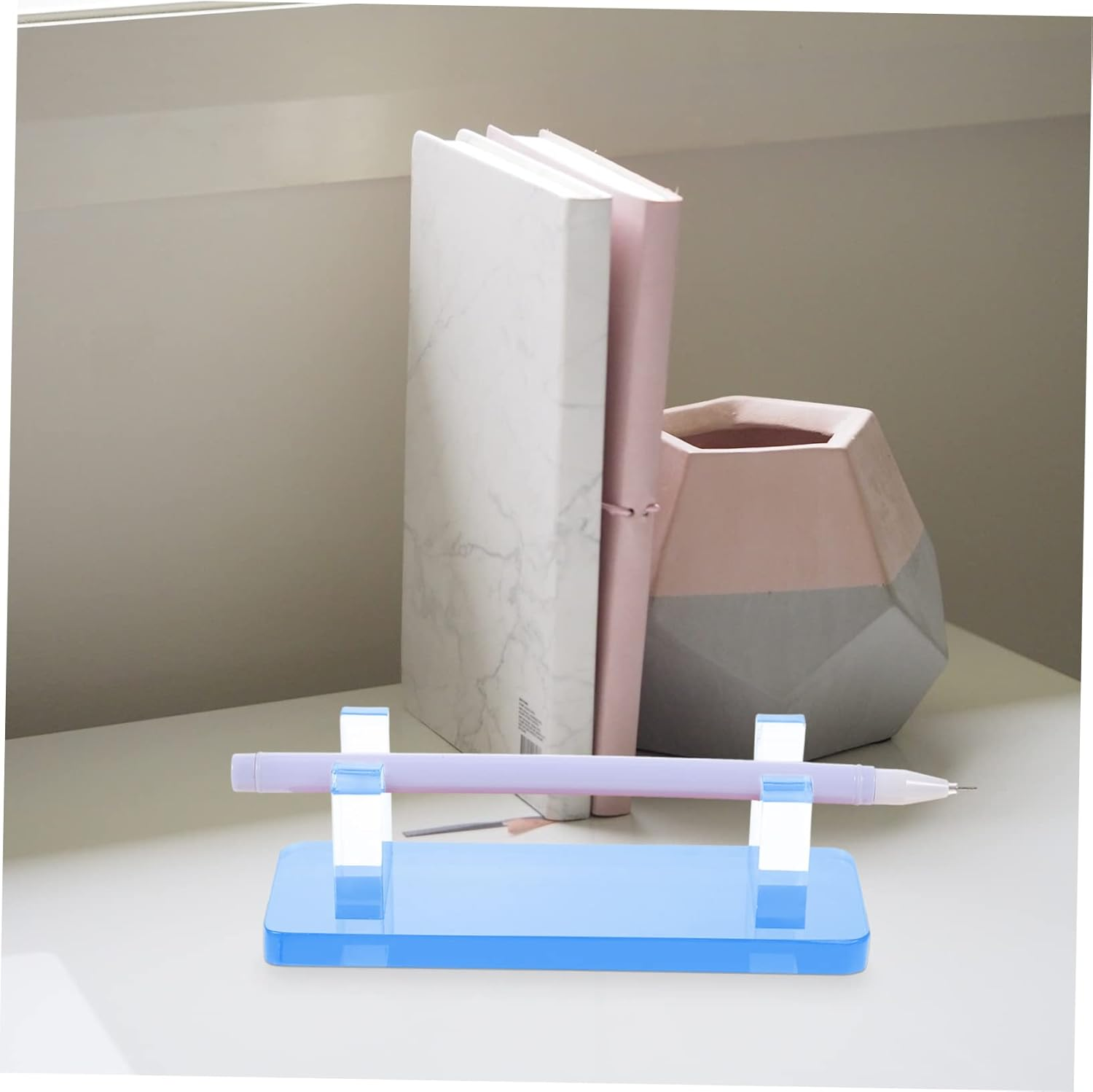 Tofficu 3Pcs Acrylic Pen Storage Stand Holder Pen Display Rack Organizer for Home Office School Dark image number 4