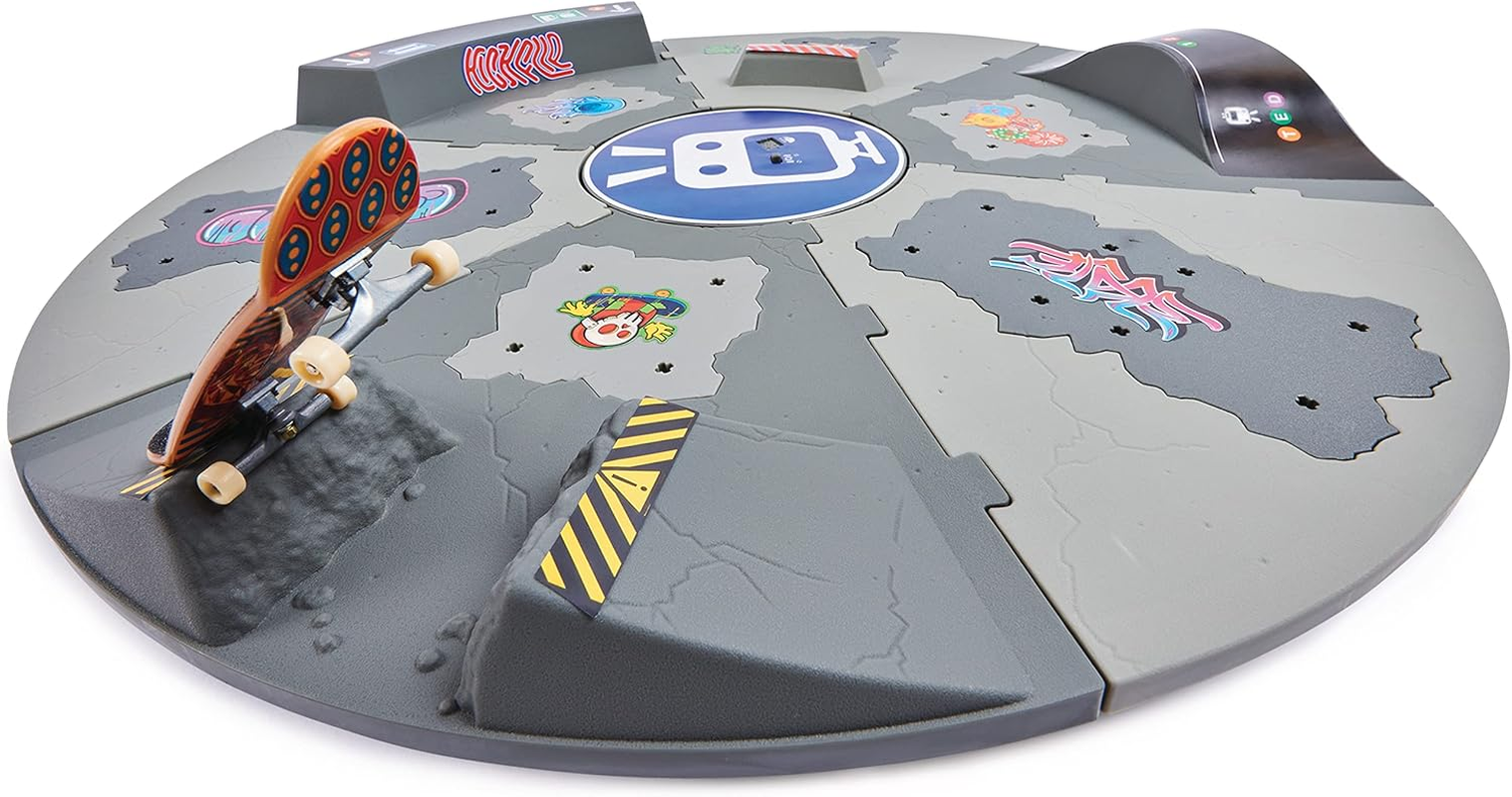 TECH DECK, Shredline 360 Motorized Skate Park, X-Connect Creator, Customizable and Buildable Turntable Ramp Set with Exclusive Fingerboard, Kids Toy for Boys and Girls Ages 6 and Up