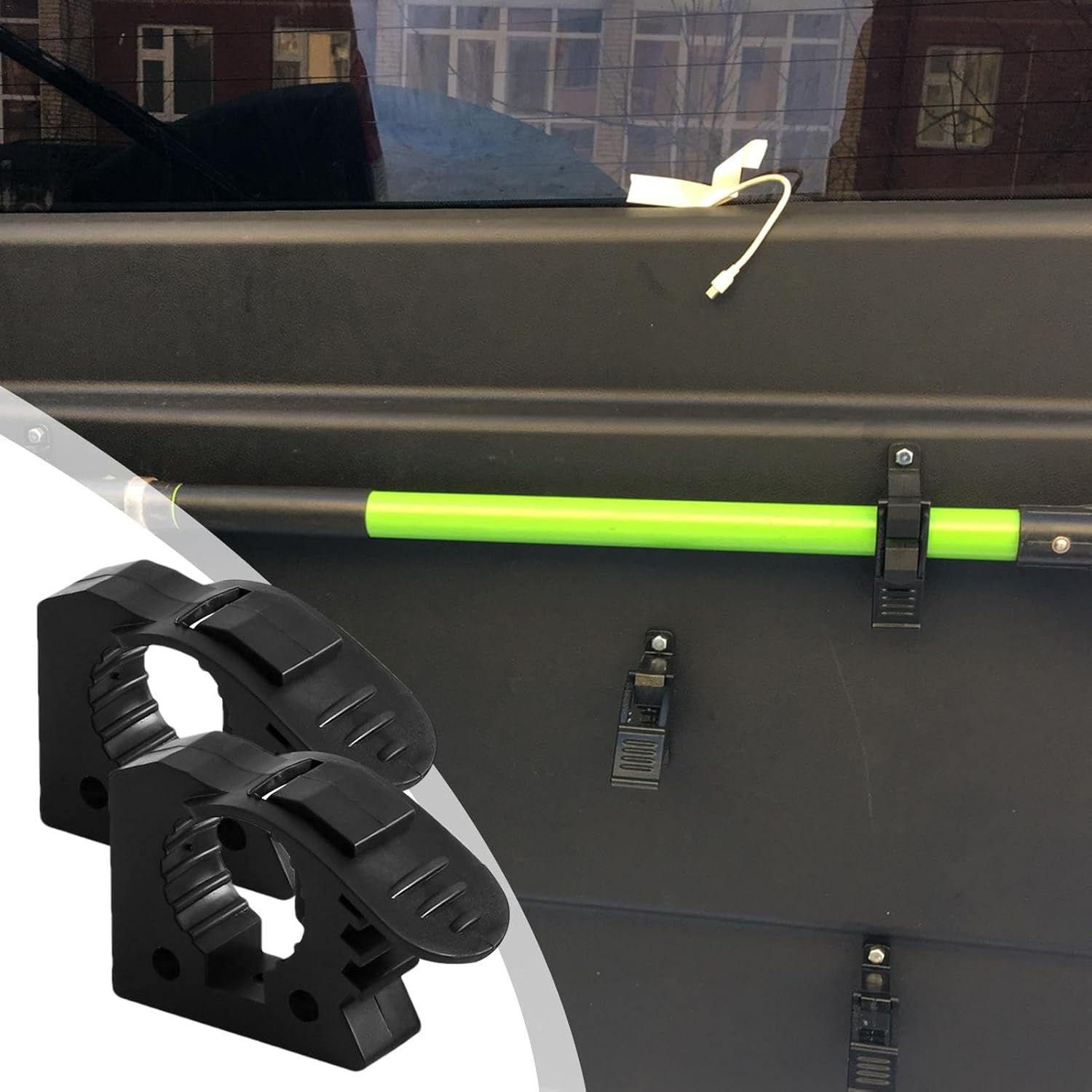 Generic 2X Quick Release Axe Holder Clamp Mount Kit - ATV UTV Clamp Mount for 1.2 to 1.6 Inches Diameter Tool Handles image number 6