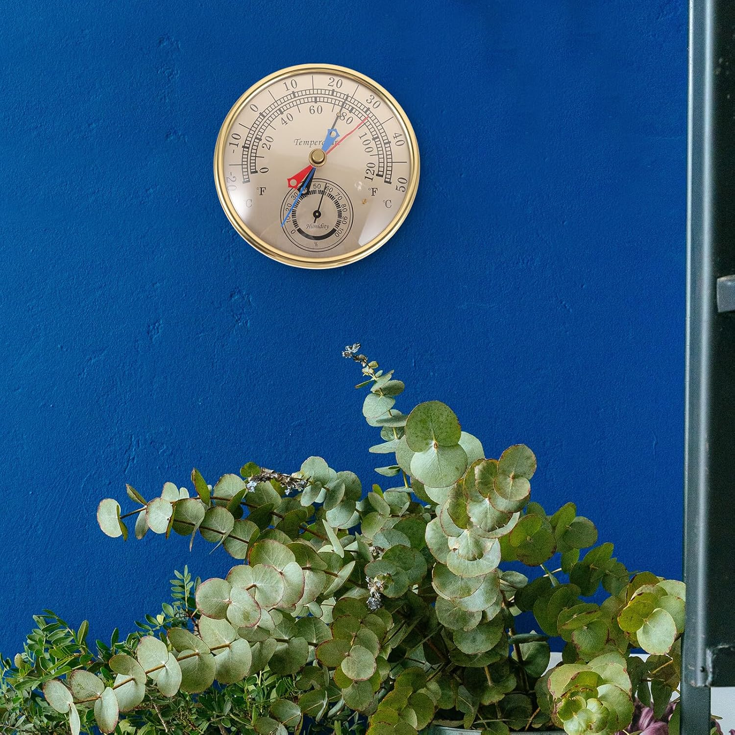 CLISPEED Outdoor Thermometer Hygrometer with Glass Dial for Indoor and Garden Use Maximum and Minimum Temperature Gauge Wall-Mounted Temperature and Humidity Monitor for Patio and Office image number 4