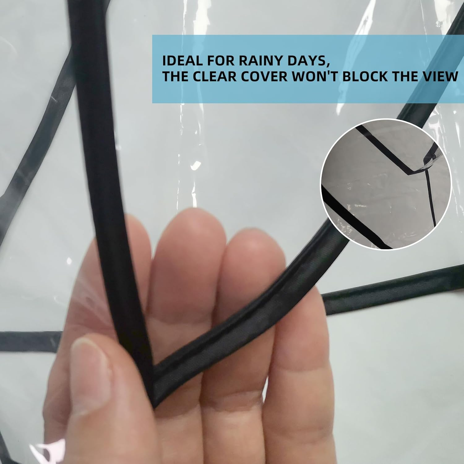 Premium Life Rain Hat with Full Visor - Transparent image number 2