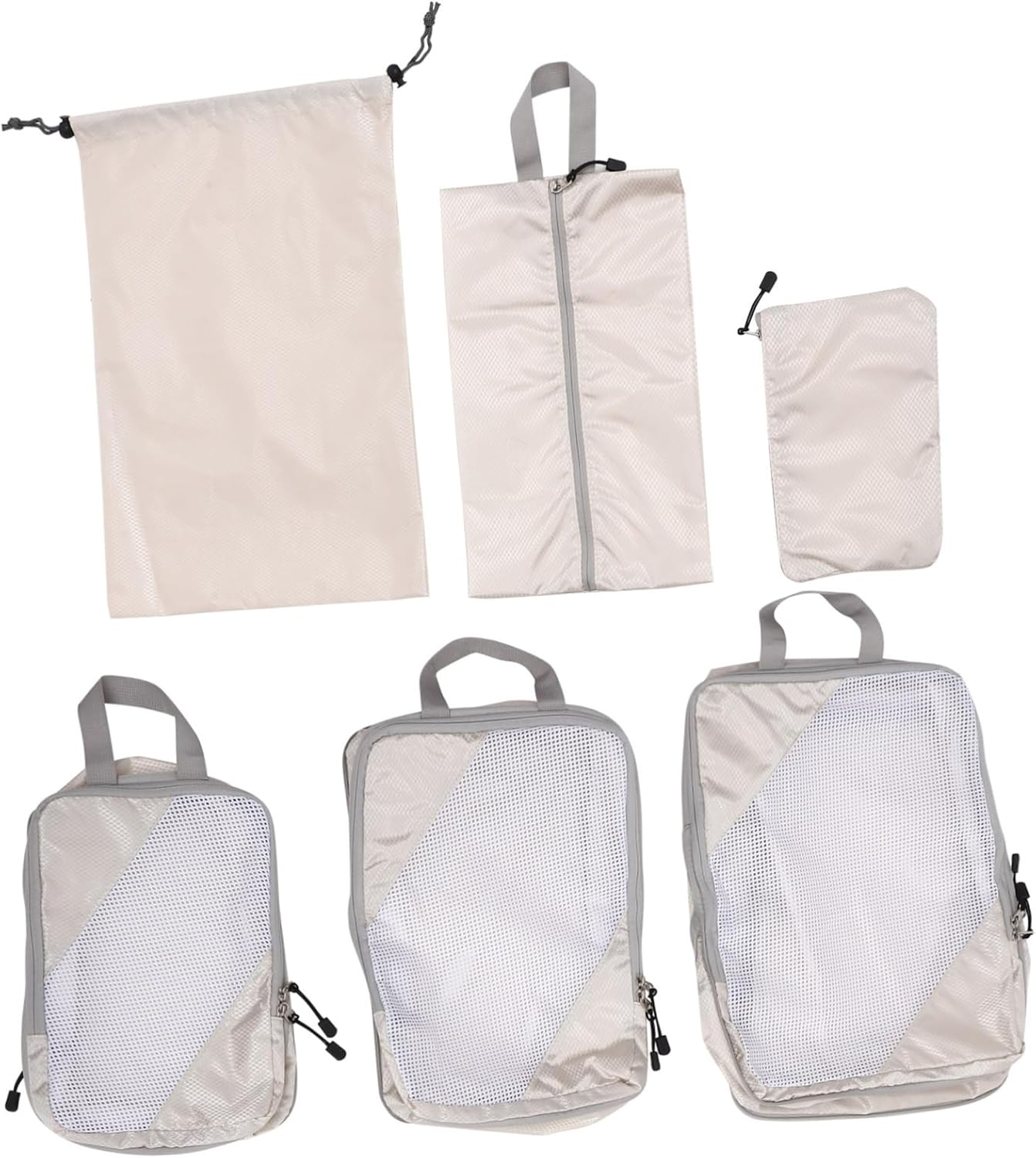 6Pcs Compression Packing Cubes Travel Organizers Expandable Luggage Organizer Bags Multi-Functional Design for Clothes Toiletries Material for Business Trips