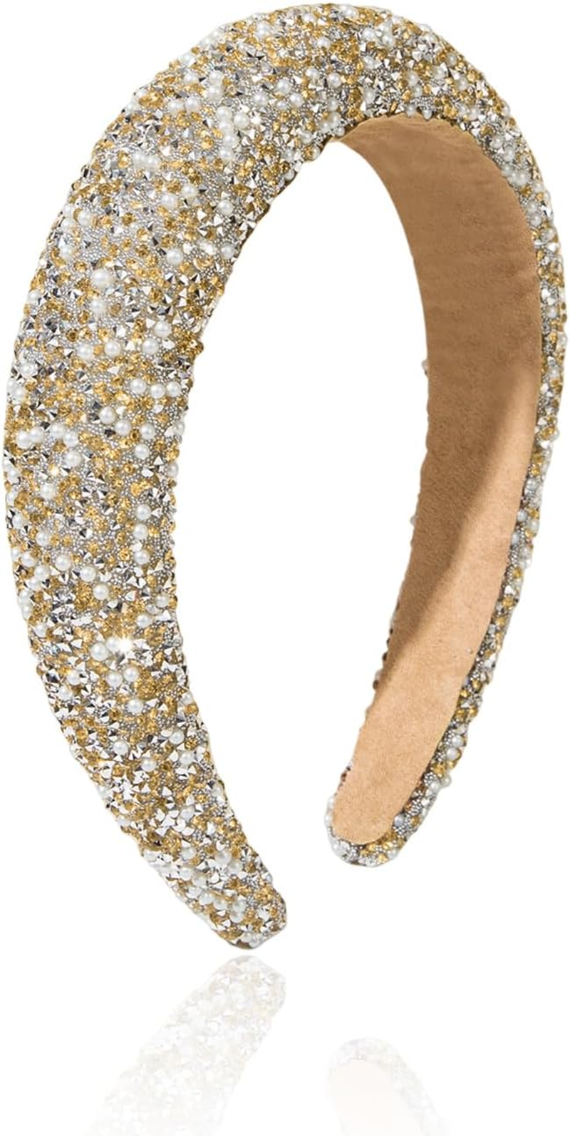 1 Piece Rhinestone Pearl Headband, Accessories for Hairstyle Decoration, Shiny Headband, Women with Wide Headband, Party Clothing Accessories image number 1
