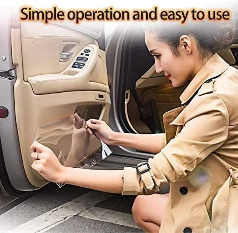 Clear Protective Vinyl Wrap Guard Film, Clear Gloss Paint Protection Bulk Film, Transparent Self Adhesive Film Wrap Roll without Bubble for Moto, Car DIY Interior (30Cm X 300Cm) image number 2