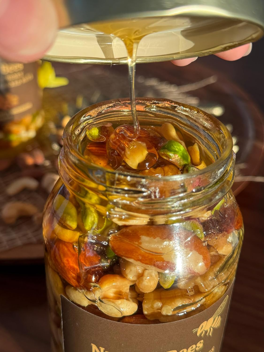 NUTS and BEES - 100% Pure Honey with Premium Mixed Nuts &ndash; High Protein Snack | Antioxidant-Rich Eucalyptus Honey | No Added Sugar | Energy Boost | Immune Support | Australian Made Superfood | 100% Natural image number 4