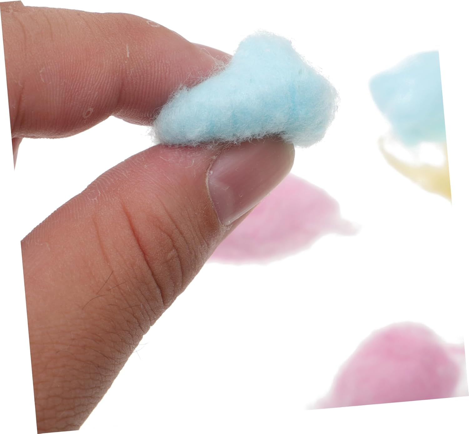 500G Baby Cotton Balls for Newborn Face Washing Small Colorful Cotton Balls in Pink for Infant Skincare image number 2