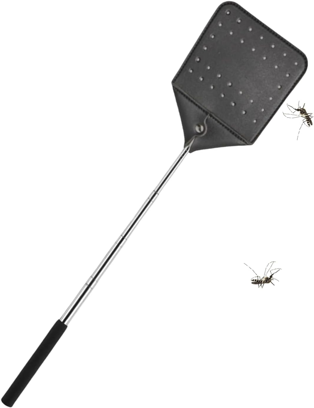 Fly Swatter - Heavy Duty Flyswatter with Metal Handle - Retractable Handheld Zapper Racket with Metal Handle Flying Catcher for Home Bees Spider image number 2