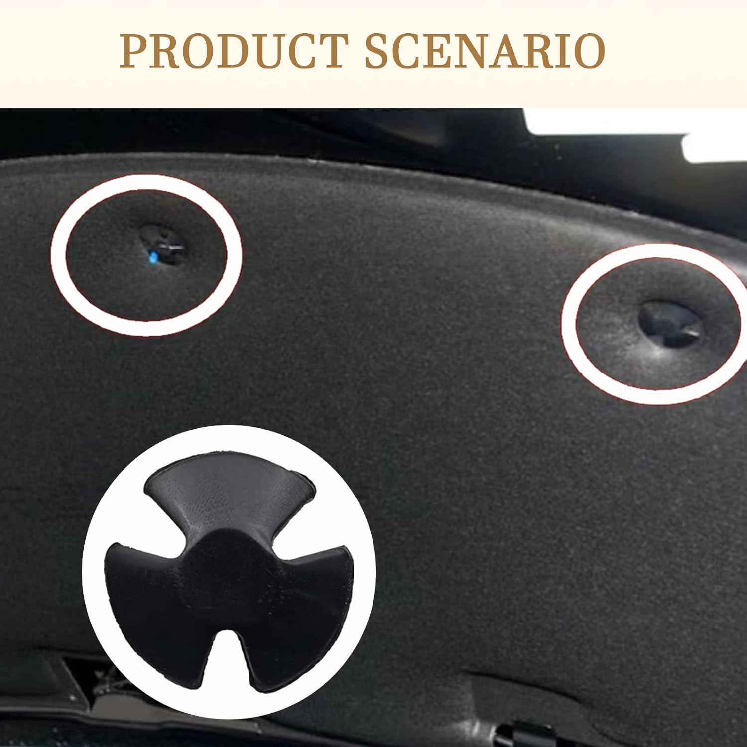 20Pcs Hood Insulation Retainers OEM 4878883AA Replace LH LHS Nylon Clip Plastic Retainers Fasteners Push Type Push Pin Screws, Automotive Replacement Parts Compatible with Chrysler, Jeep, Dodge, Ram image number 6