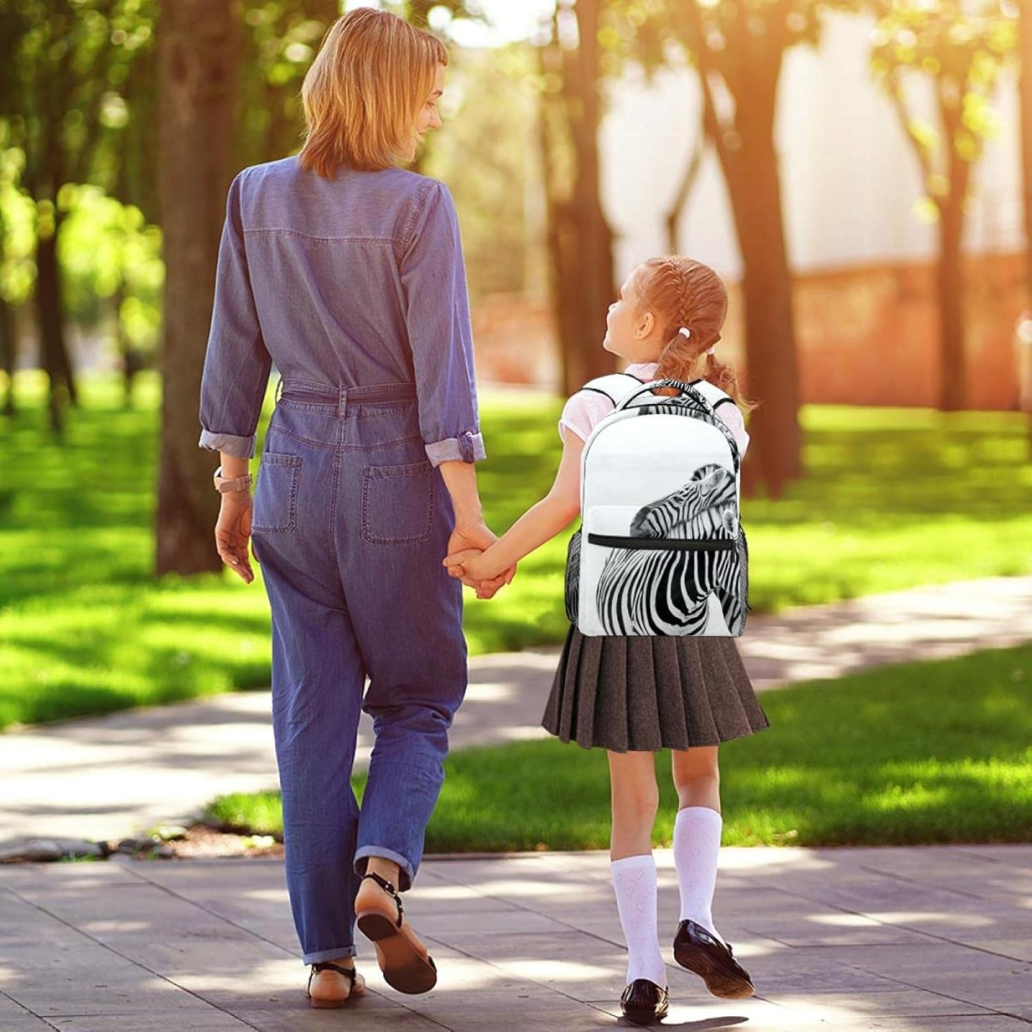 Zebra Backpack Students Shoulder Bags Travel Bag College School Tote Backpacks image number 5