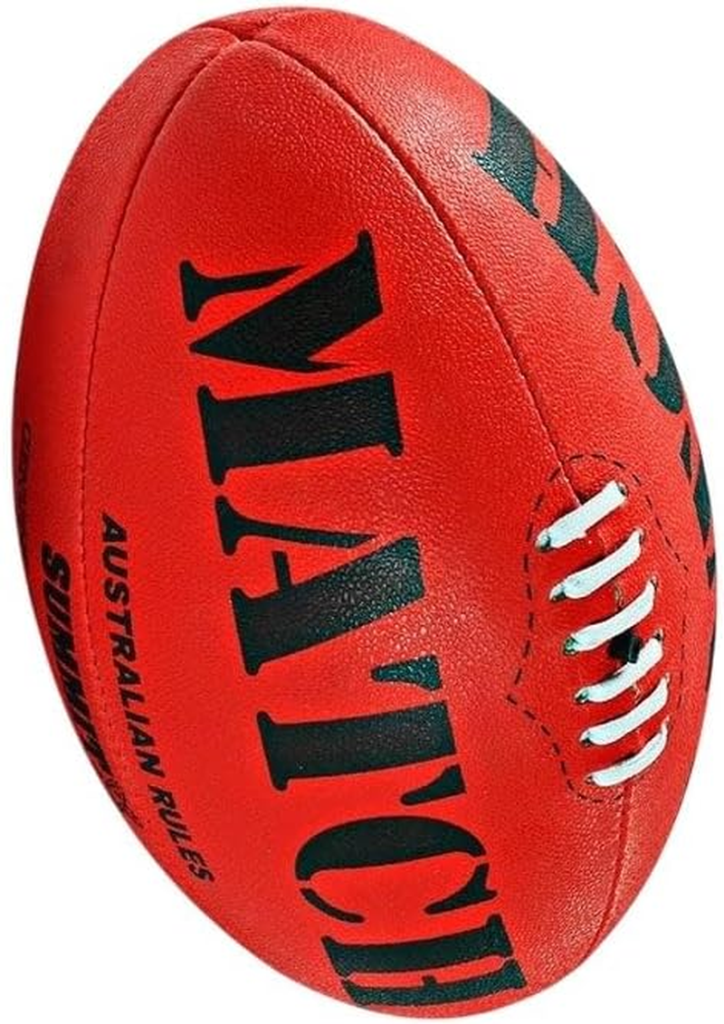 SUMMIT Match Classic Rules Australian Football - Water‑Resistant Embossed Synthetic Ball for Senior Footy Training and Matches - Senior Size 5 image number 1