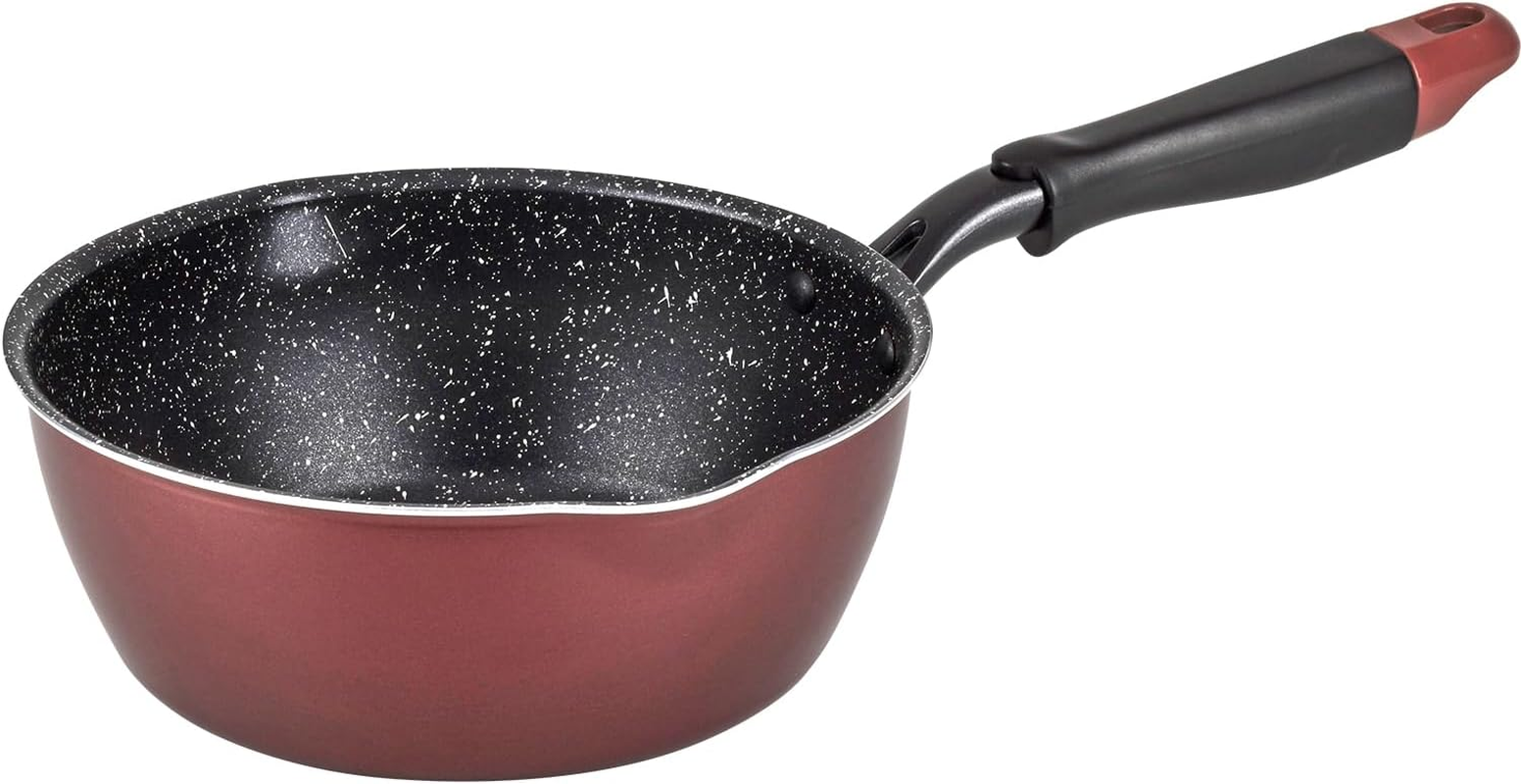 Wahei Freiz Mega Fukka NEO RB-1744 Deep Frying Pan That Can Handle like a Pot, 7.9 Inches (20 Cm), Compatible with IH and Gas, Quick Marble, Fluorine Resin Processed to the Edge image number 1