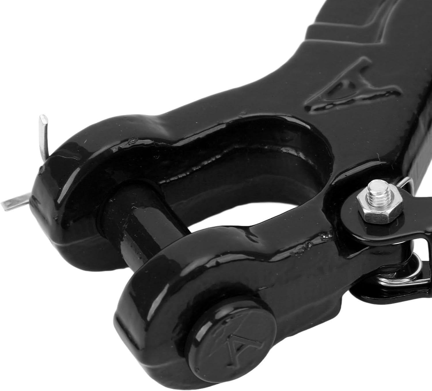 3/8 Inch Clevis Slip Hook with Safety Latch, Heavy Duty Forged G70 Steel Clevis Chain Hook, Versatile Secure Connection Clevis Grab Hook for Trailer Truck Transport, 33,069 Lbs