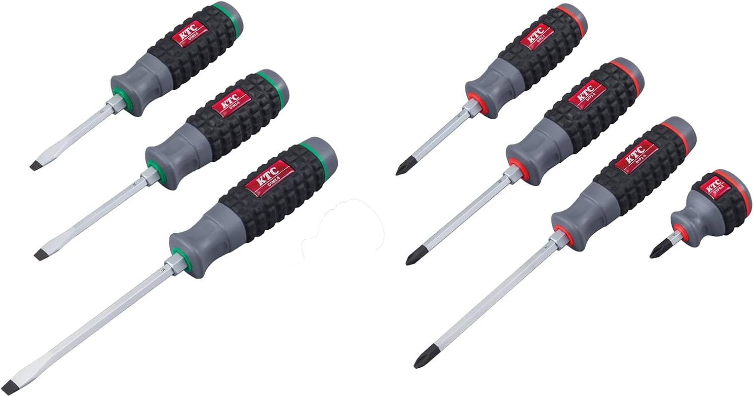 Kyoto Machine Tools (KTC) Resin Handle Screwdriver (Through-Through Type) Set, Set of 7, Includes KTC Tote Bag image number 2