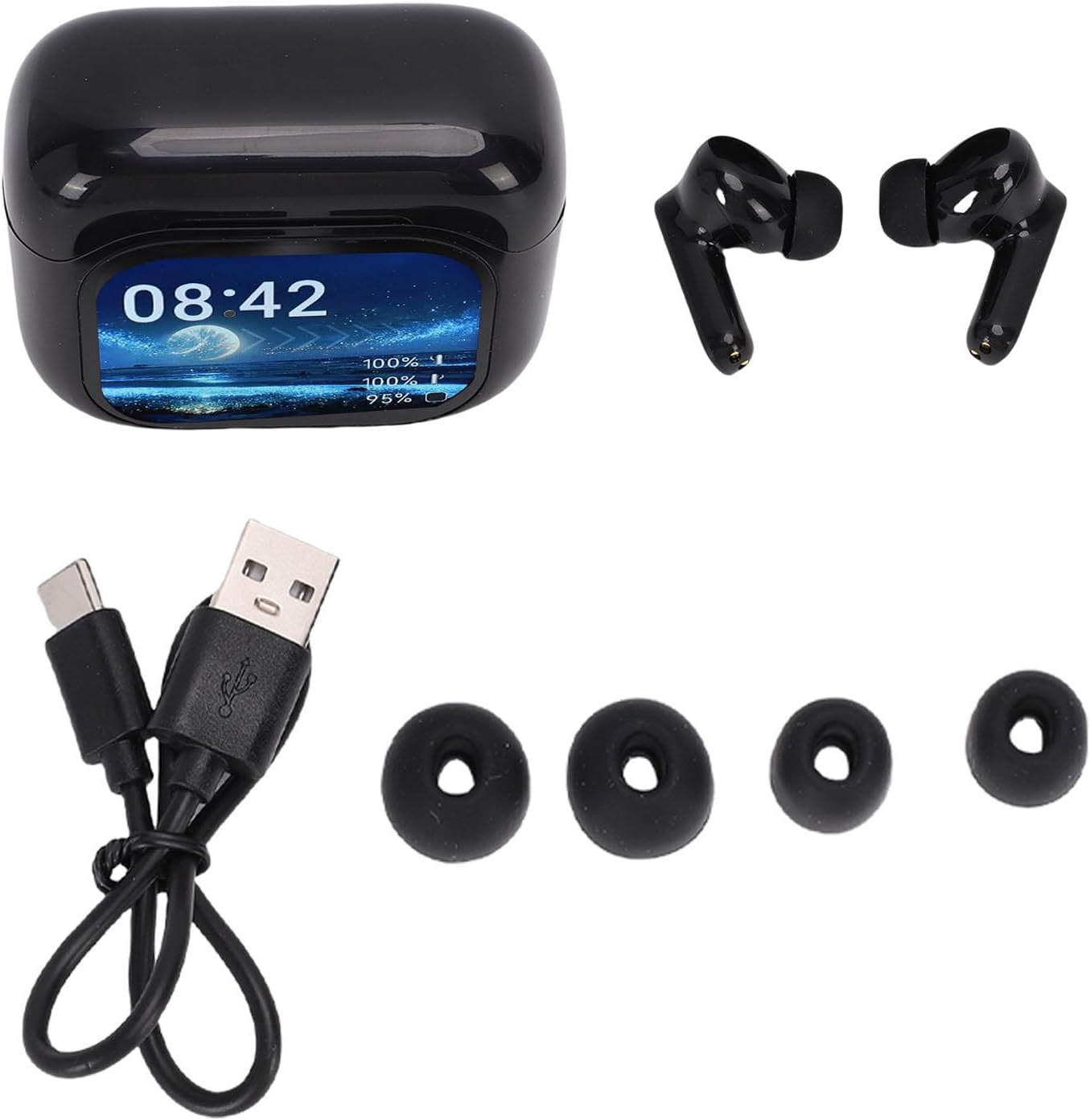 Zopsc AI Translation Earbuds Real Time, LCD Touch Screen Translator Headphones with 164 Languages, 7 Modes, 60H Battery, for Travel Business Communication image number 5