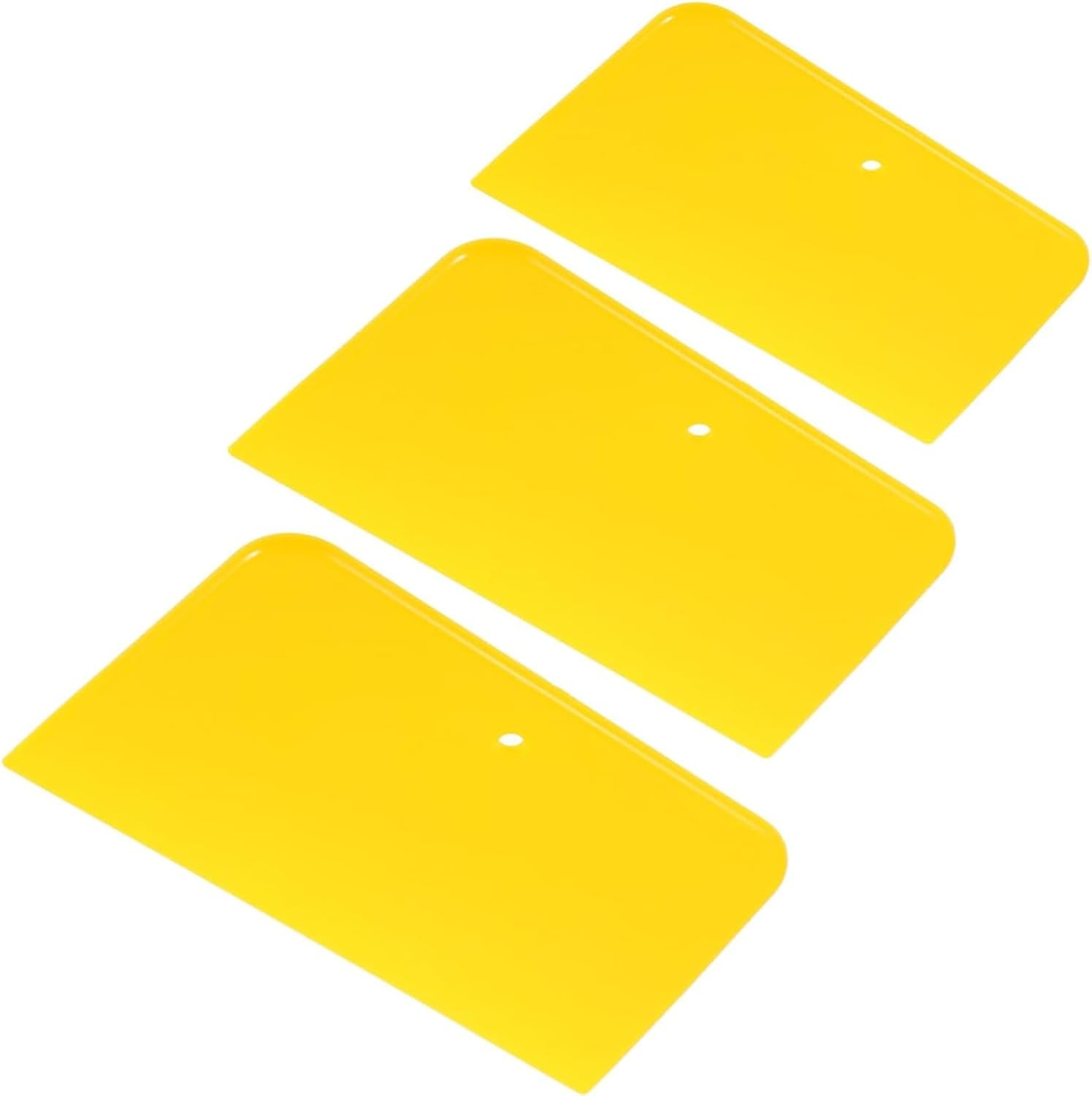 3Pcs Auto Body Filler Spreader Set Reusable Automotive Paint Applicator Tools Car Body Repair Kit with Soft Handle for Filler Putty Application Scratch Resistant Easy Clean Spreaders