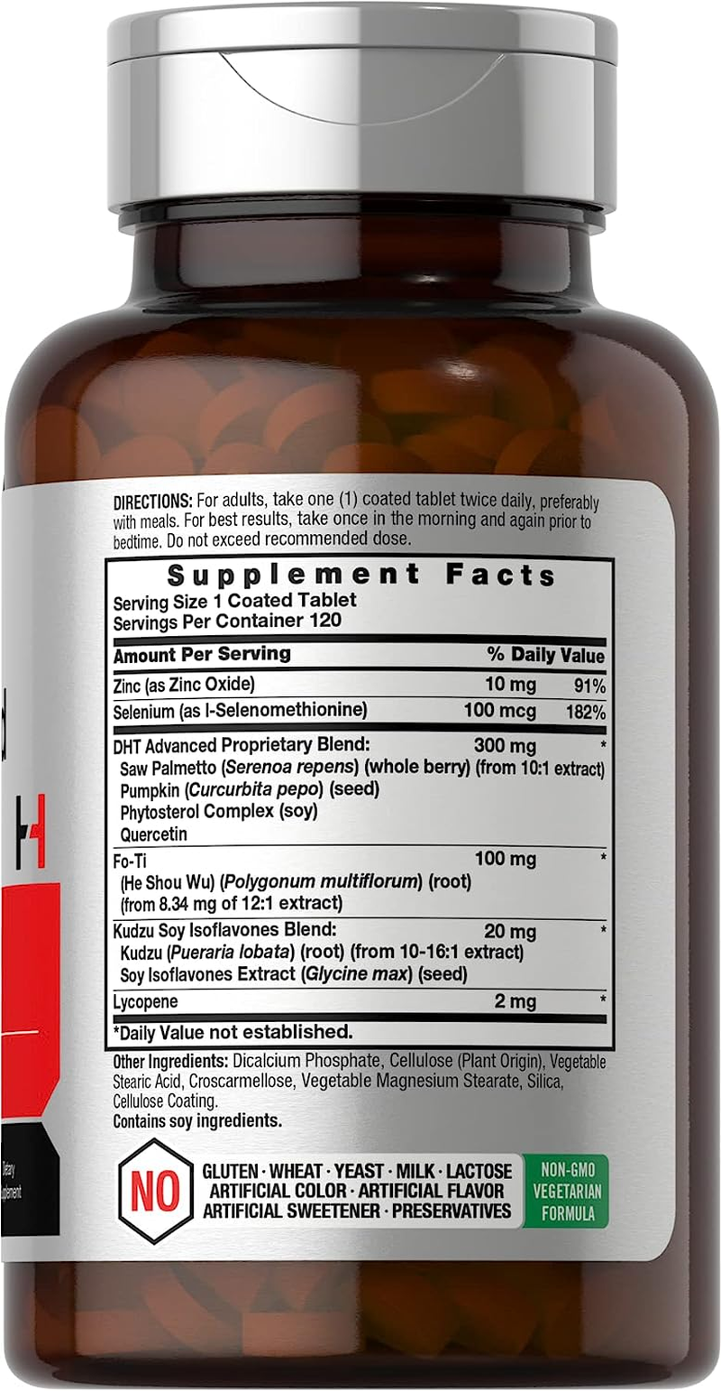 DHT Blocker | 120 Tablets | Non-Gmo and Gluten Free Hair Formula Blend with Saw Palmetto, Kudzu, and Fo-Ti | by Horbaach image number 6