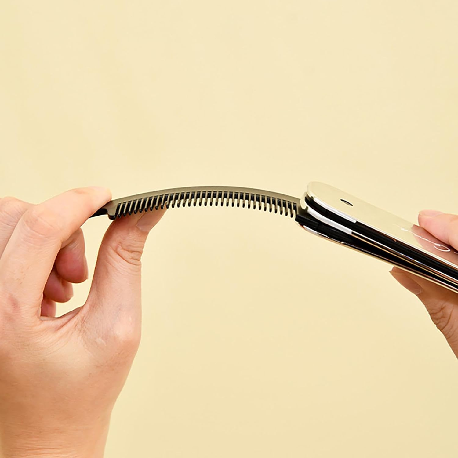 Foldable Hair Brush,Travel Brushes for Hair 2 in 1 Fine Tooth Comb & Wide Tooth Comb | Compact Hairbrush Purse Comb Hair Styling Tools for Gym Trip School Work Men Women image number 1