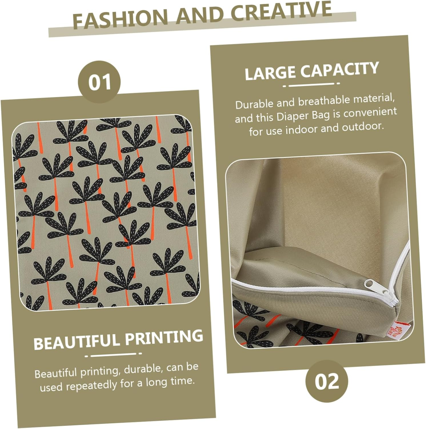 Ibasenice Diaper Storage Pouches Multipurpose Bag Travel Napkin Storage Bag for Diapers Organizing image number 5