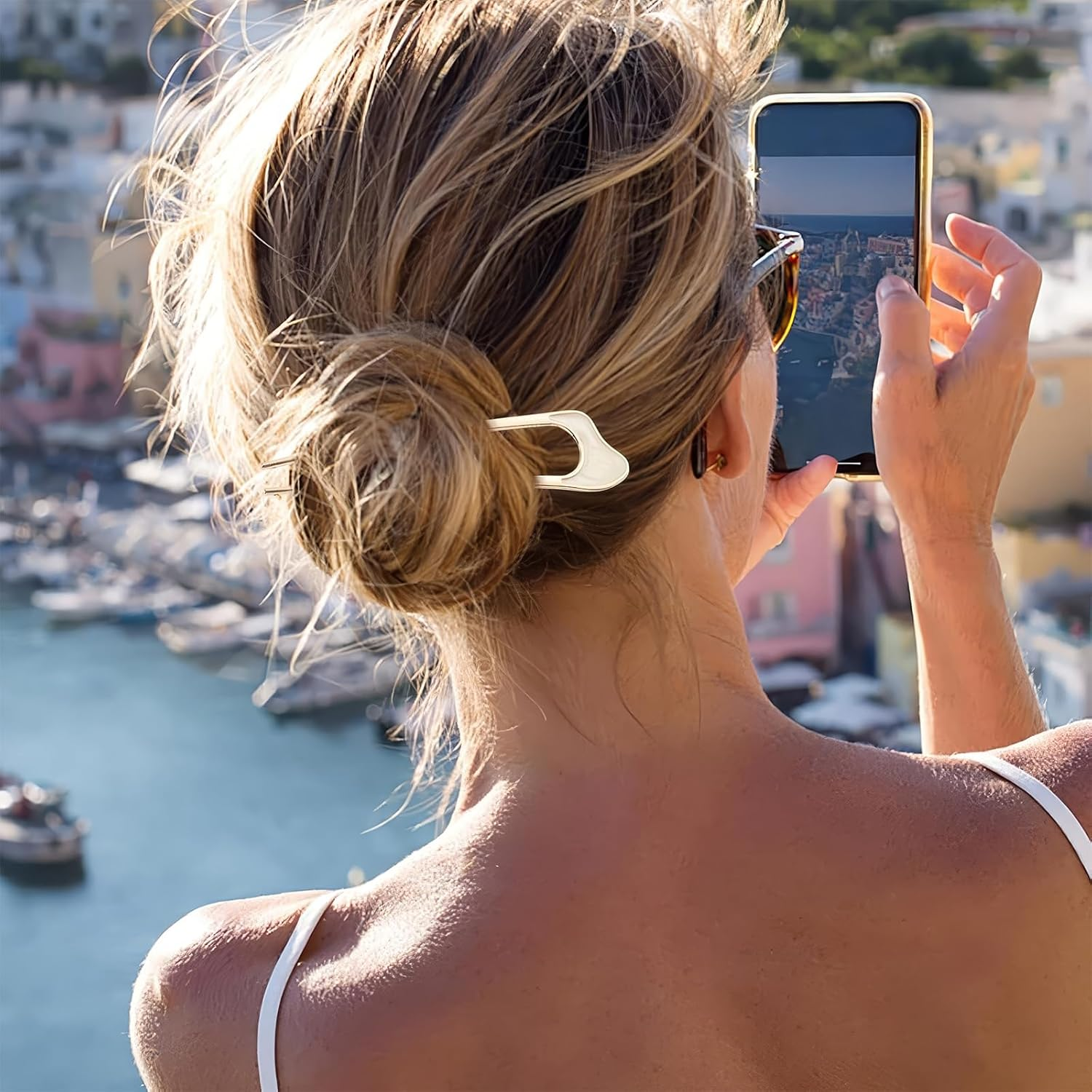 4 Pieces U-Shaped Hair Pins Hairpin Stick French Style U-Shaped Hair Clips U-Shaped Headdress Hairpins Fork for Women Girls Hair Styling Accessories - 4 Types image number 1