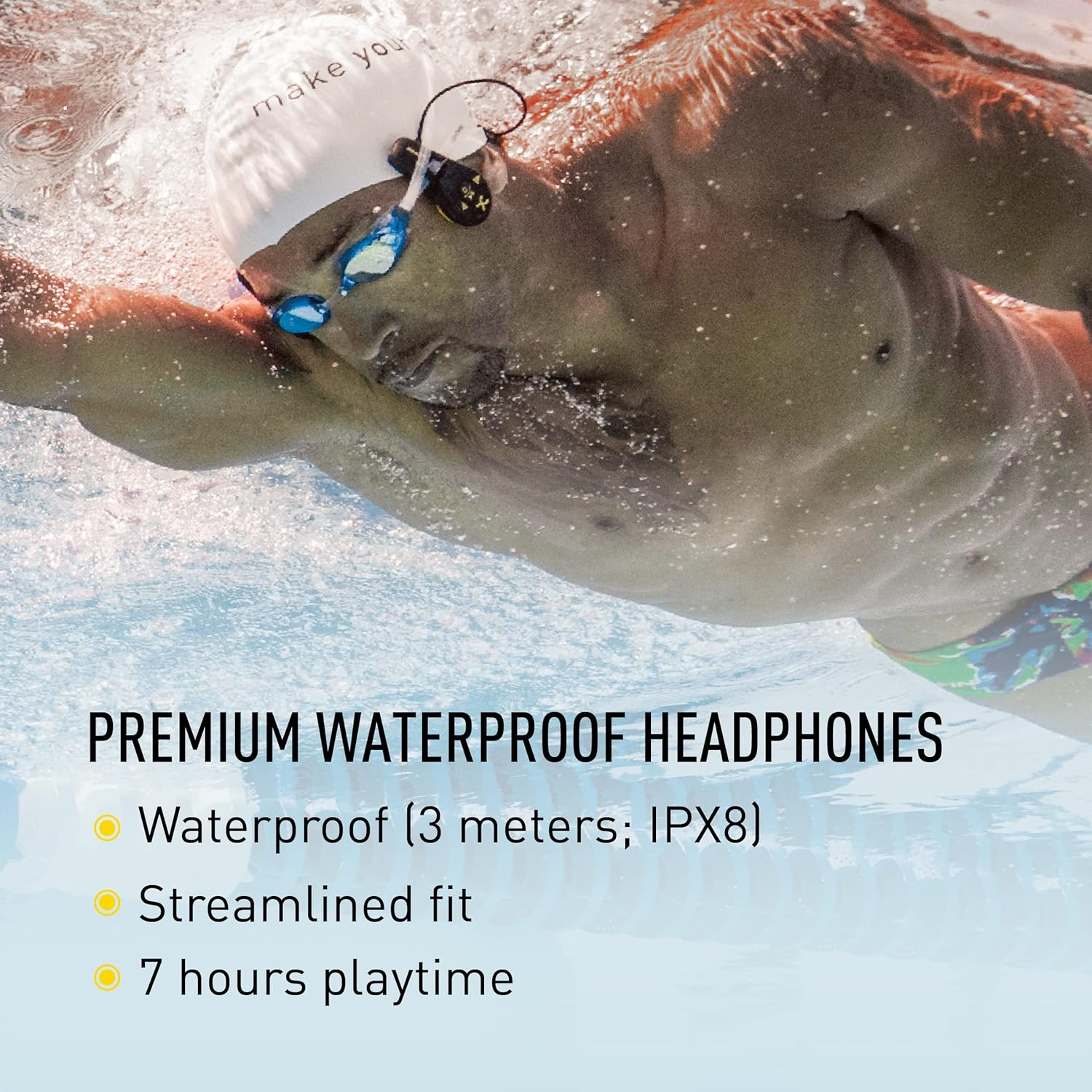 FINIS Duo Underwater MP3 Player - Bone Conduction Swim Headphones - Waterproof Audio - 4GB - MP3/WMA Compatible - 7 Hr image number 5