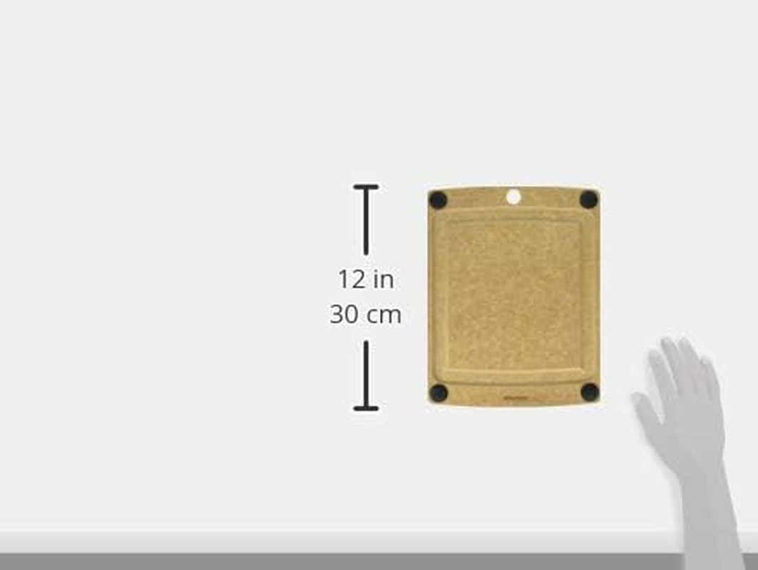 Epicurean All-In-One Cutting Board with Non-Slip Feet and Juice Groove, 11.5" &times; 9", Natural/Black image number 3