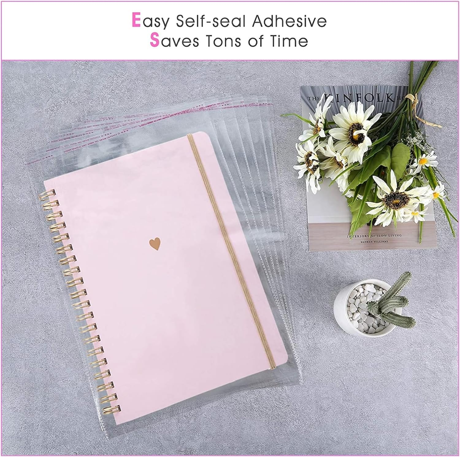 Bukamkom 100Pcs 12X16&rdquo;(30X41Cm) Clear Poly Mail Bags Self-Sealing for Cello Bags Great for Clothes T-Shirts Pants Party Wedding Packaging Bags image number 3