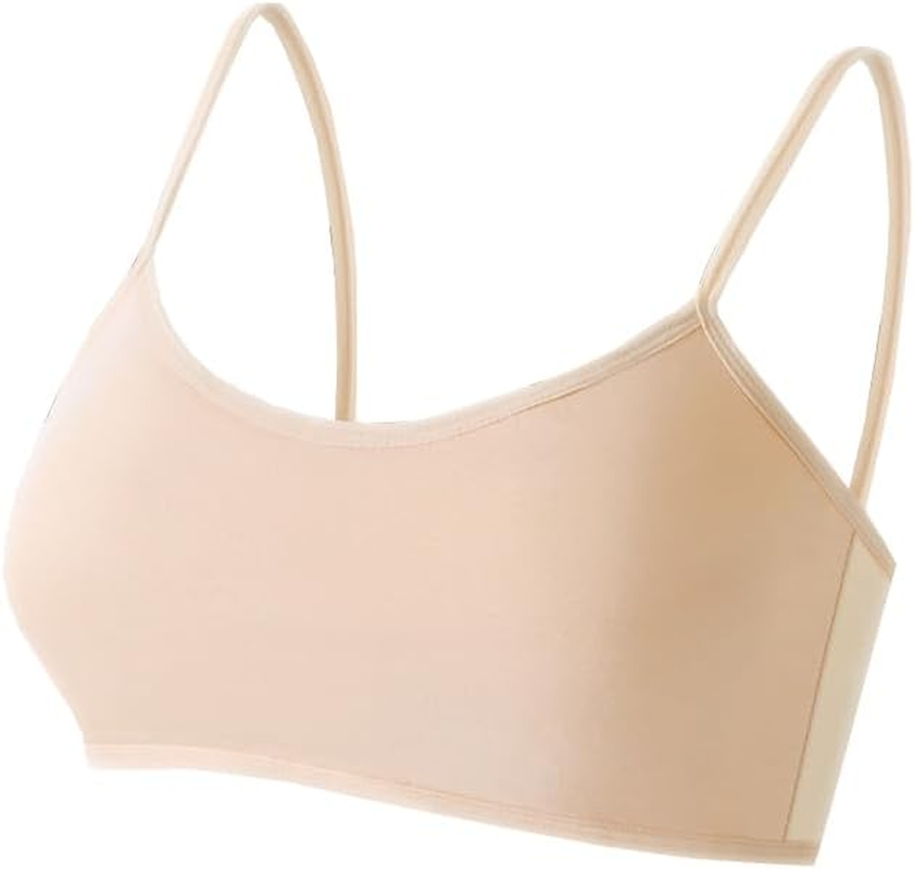 Fyluoke Big Girls' Training Bras Stretch Vest Crop Cami Sports Seamless Bralettes Bra for Teens image number 6