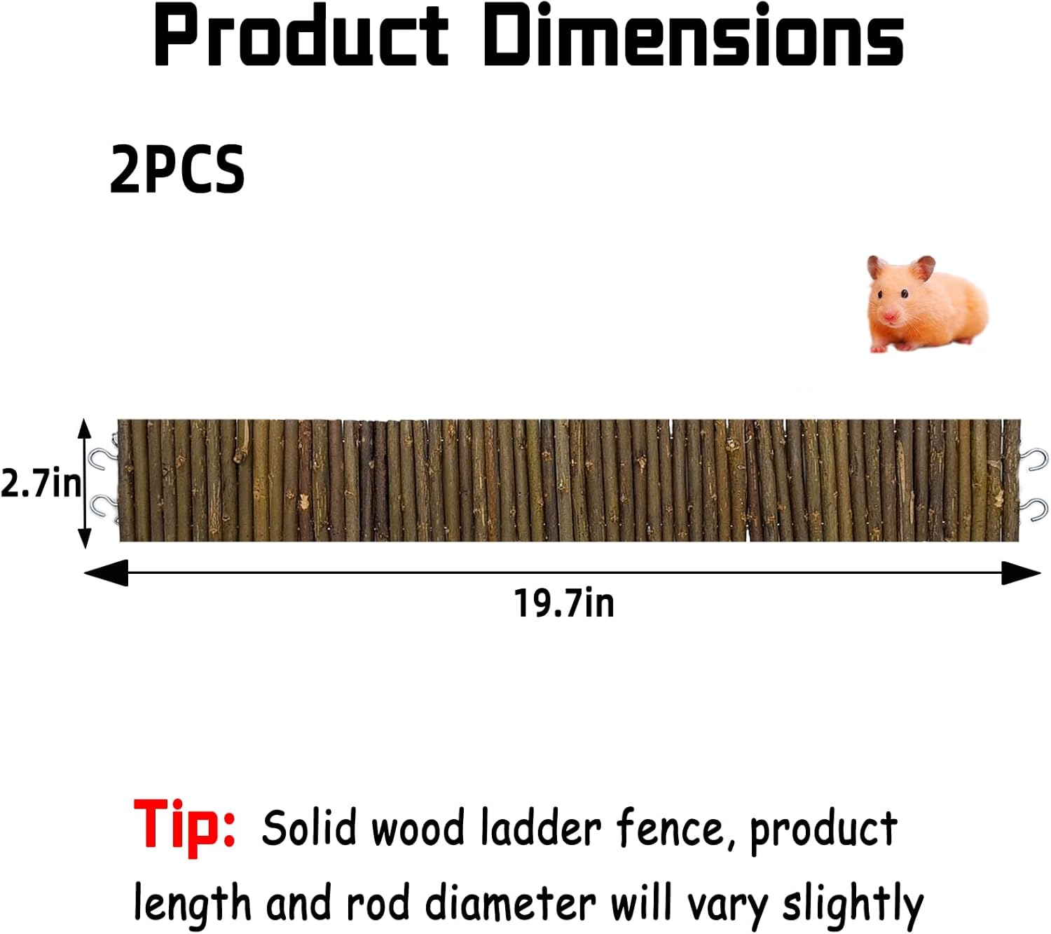 Rat Bendy Long Suspension Bridges Hamster Climbing Ladder Flexible Hamster Wooden Bridge for Small Animal,Rodents,Mouse,Hamster(2Pcs)