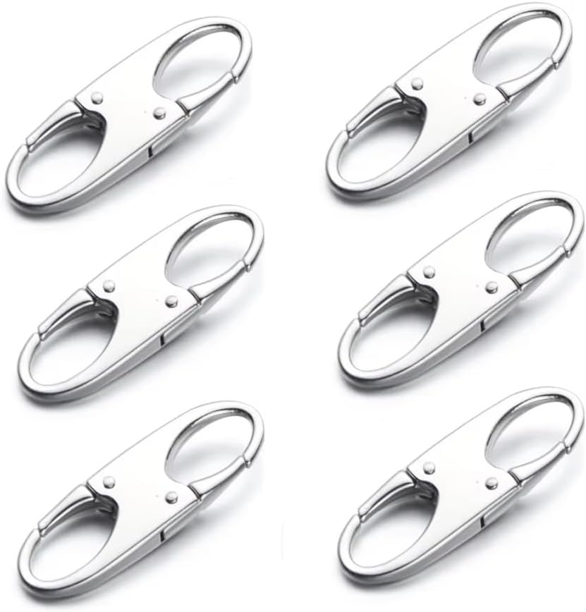 6 PCS Zipper Clip Theft Deterrents, Double Zipper Pull Replacements - Secure Your Belongings (Silver) image number 6