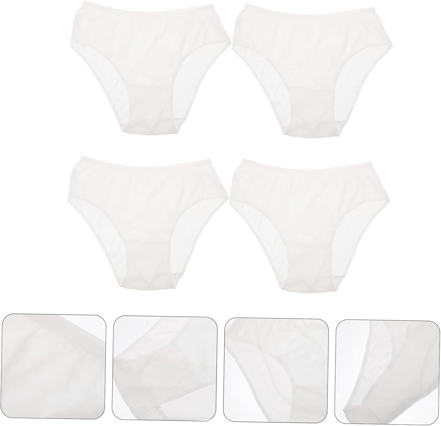 Holibanna 4Pcs Disposable Maternity Underpants White Cotton Soft Breathable Postpartum Supply Women XXL Portable Hospital Use