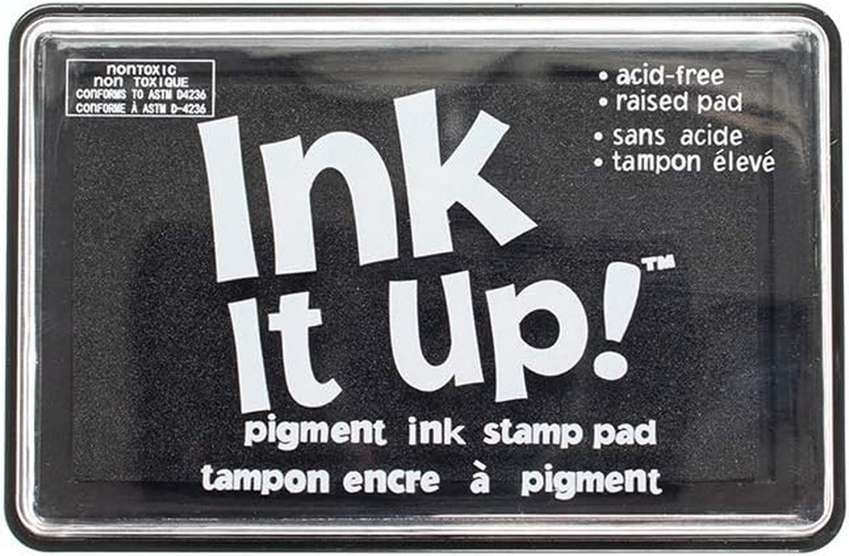 Craft County Pigment Ink Stamp Pad &ndash; Ideal for Stamping, Scrapbooking, and Craft Projects &ndash; Silver (Large)