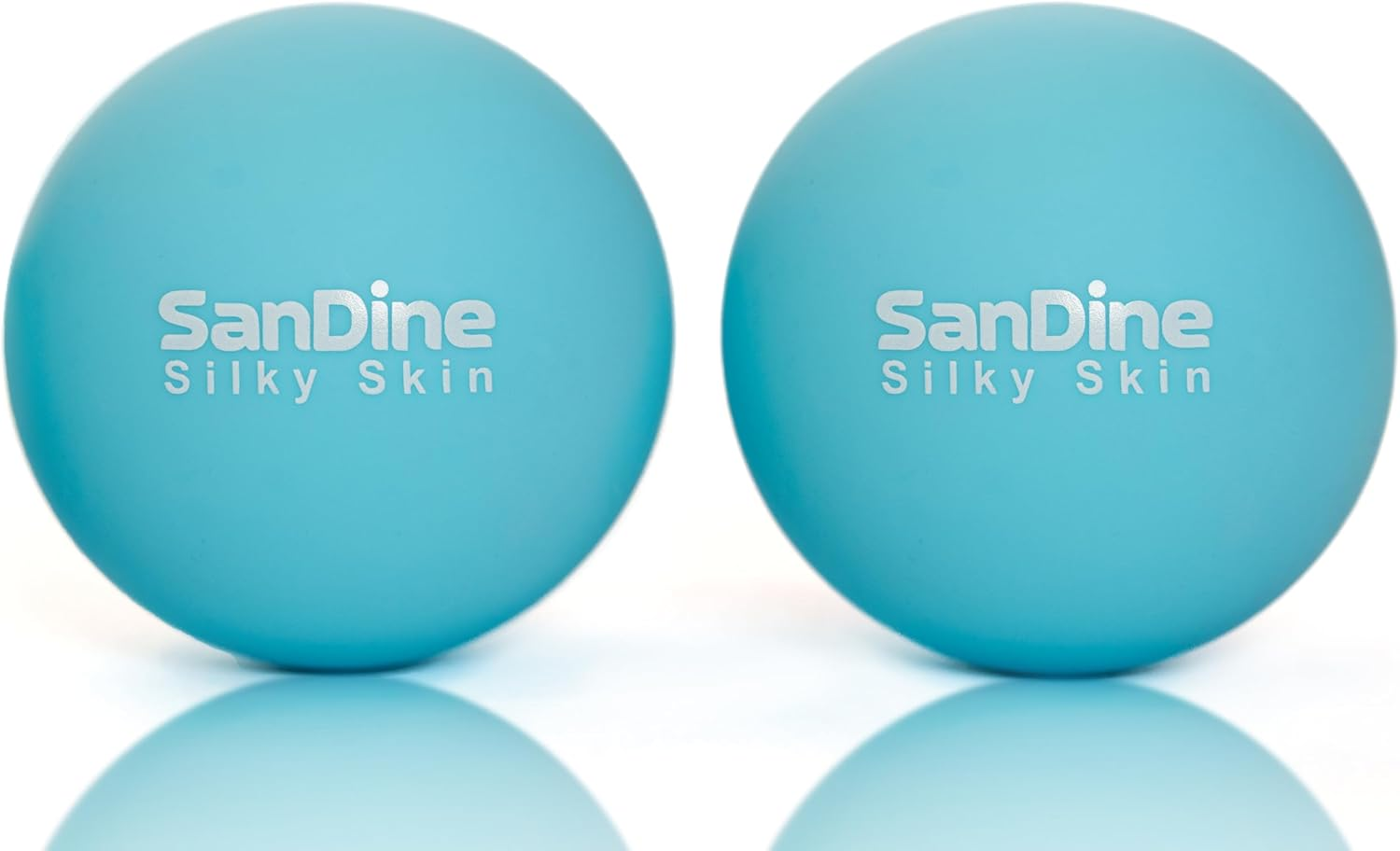 Lacrosse Massage Balls for Deep Tissue Massage - Release Tension Relieve Muscle Soreness Enhance Mobility - Ideal for Myofascial Release Trigger Point Therapy - 2Pack Yoga Balls by Sandine (Blue) - Blue image number 3