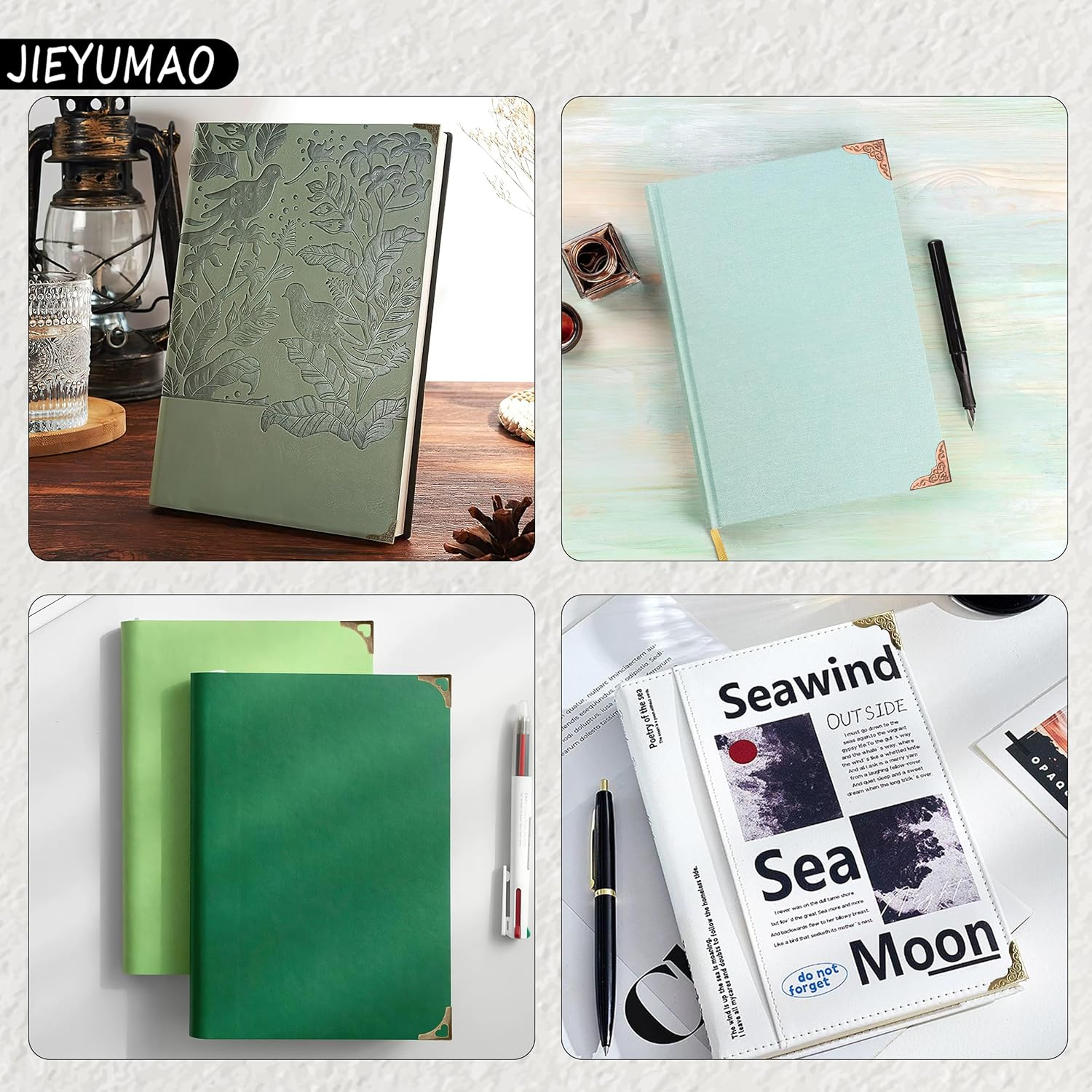 180Pcs Metal Book Corner Protector, 3 Colors Iron Guard Edge Cover for Decoration, Vintage Metal Book Corner Triangle Carved Decorative Triangle Photo Corners for Scrapbooks Notebook Album