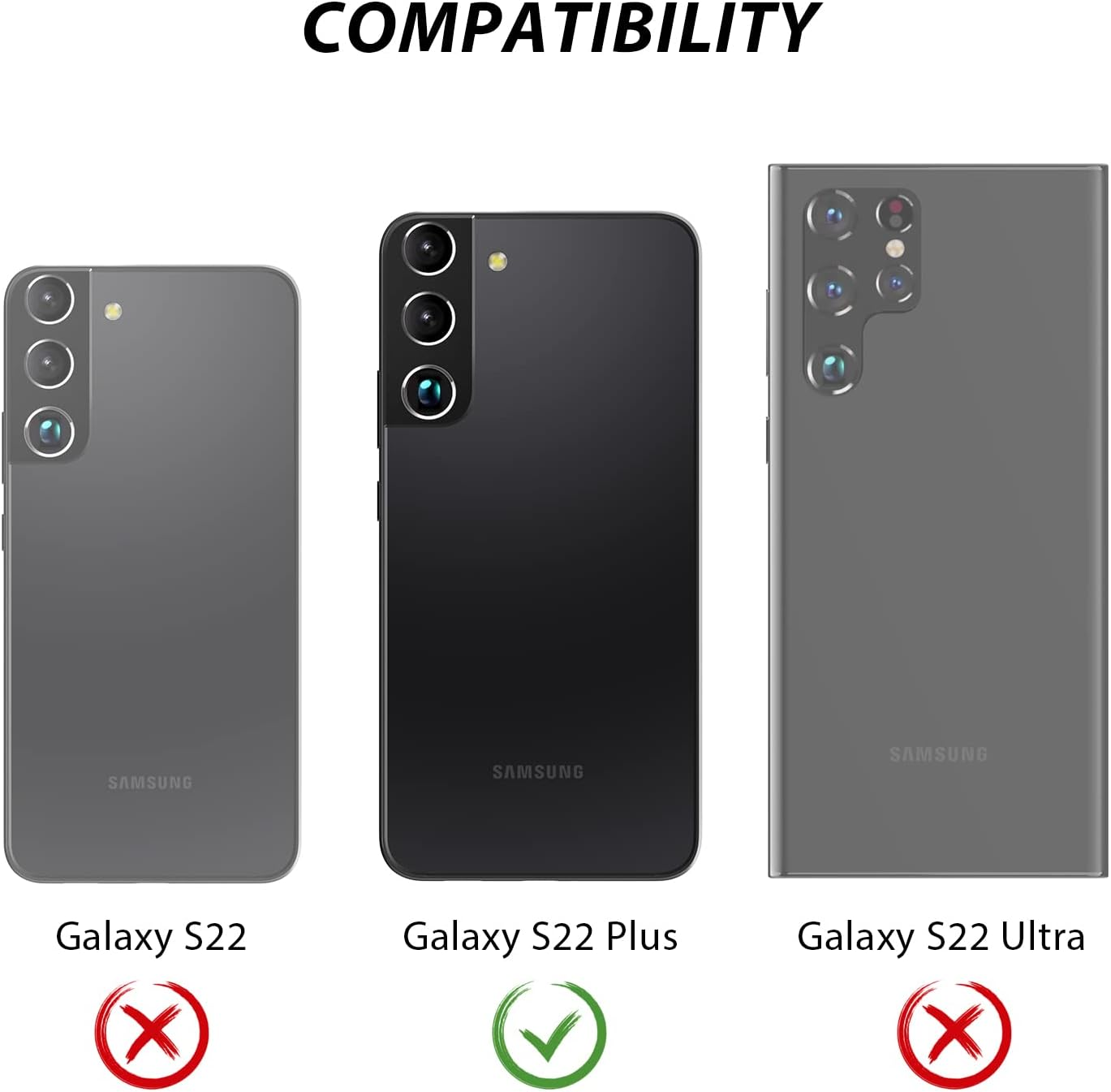 ZUSLAB Galaxy S22 plus Case 5G Nano Silicone Shockproof Gel Rubber Bumper Protective Cover - Black - Hot Pink image number 7