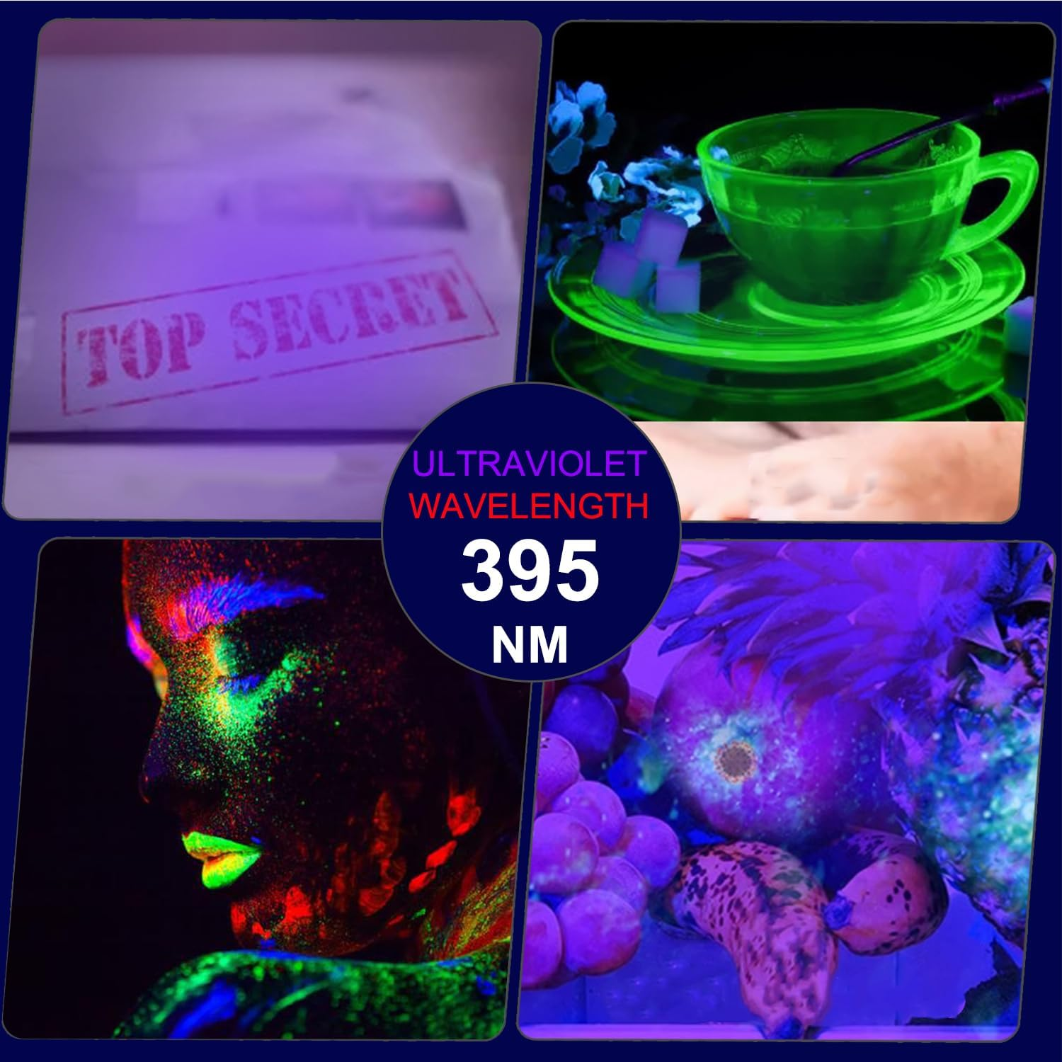 HYVCZP 2 Pack UV Blacklight Flashlights, Mini 395Nm Blacklight Flashlights, Handheld Pen Lights with Clip Detector for Leak, Pet Urine, Hotel Inspection, Dry Stain and Dye Detector, 5.2 Inch Long image number 5