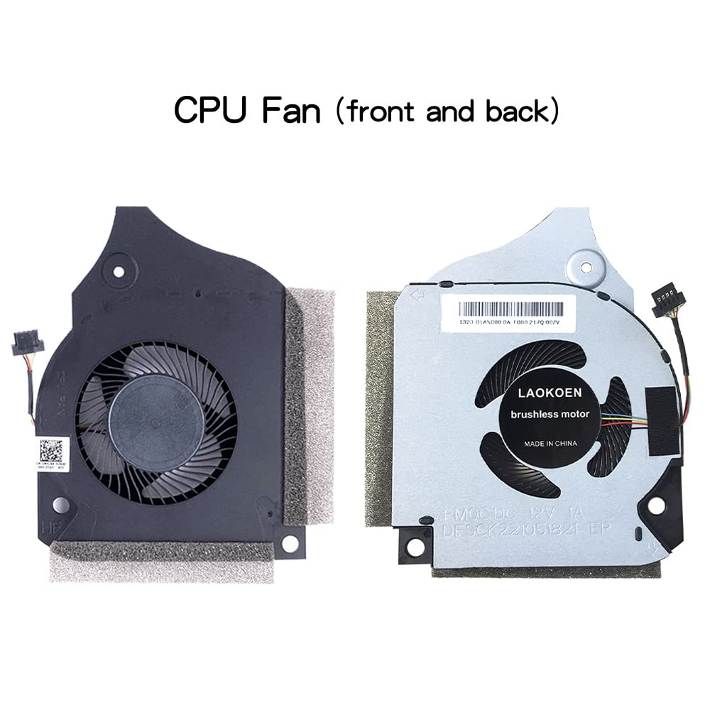 New Replacement Cooling Fans for Dell G7-7590 G7-7790 G5 5590 G7 7590 7790 P82F G5-5590 Laptop Fan DC 12V 1A FM0C DFSCK221051821 FM0B DFSCK221151811 (4-Pin 4-Wire),(Not Fit for G5-5590 5V 0.5A Fan) image number 2